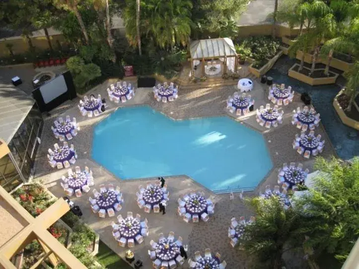 Swimming pool in Long Beach Marriott Swimming pool in Long Beach Marriott