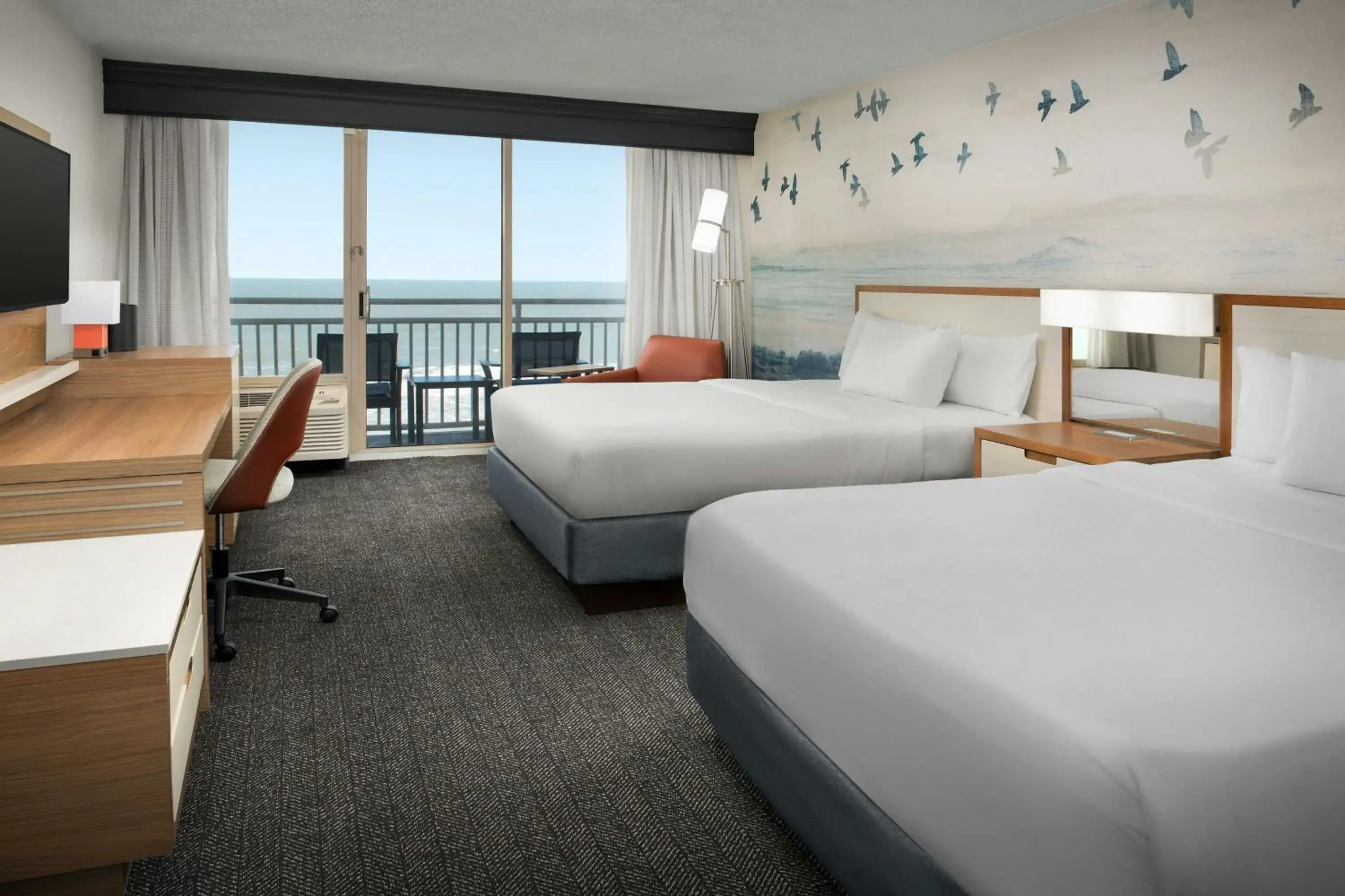 Queen Room with Two Queen Rooms and Ocean View - High floor in Courtyard Virginia Beach Oceanfront / North 37th Street Queen Room with Two Queen Rooms and Ocean View - High floor in Courtyard Virginia Beach Oceanfront / North 37th Street