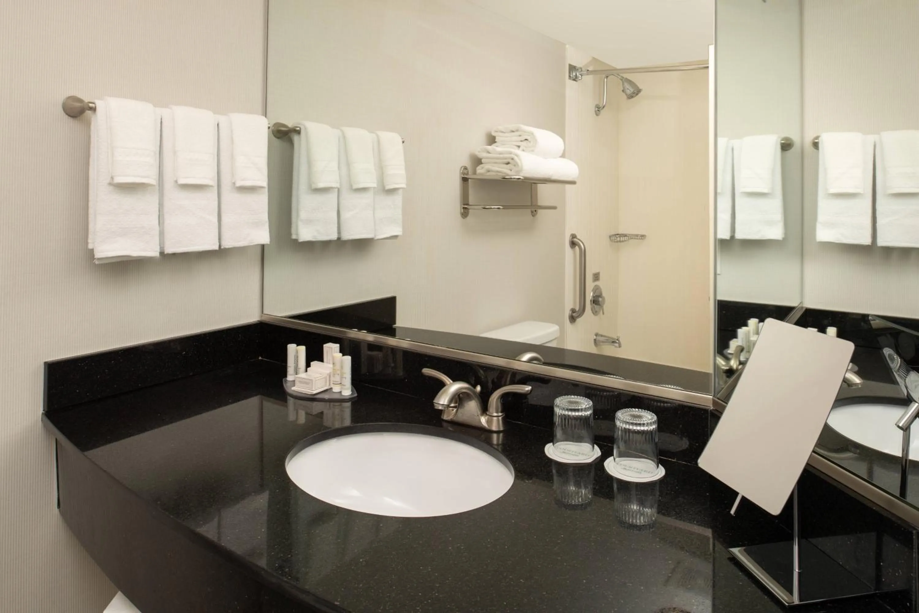 Bathroom in Courtyard by Marriott Portland Airport