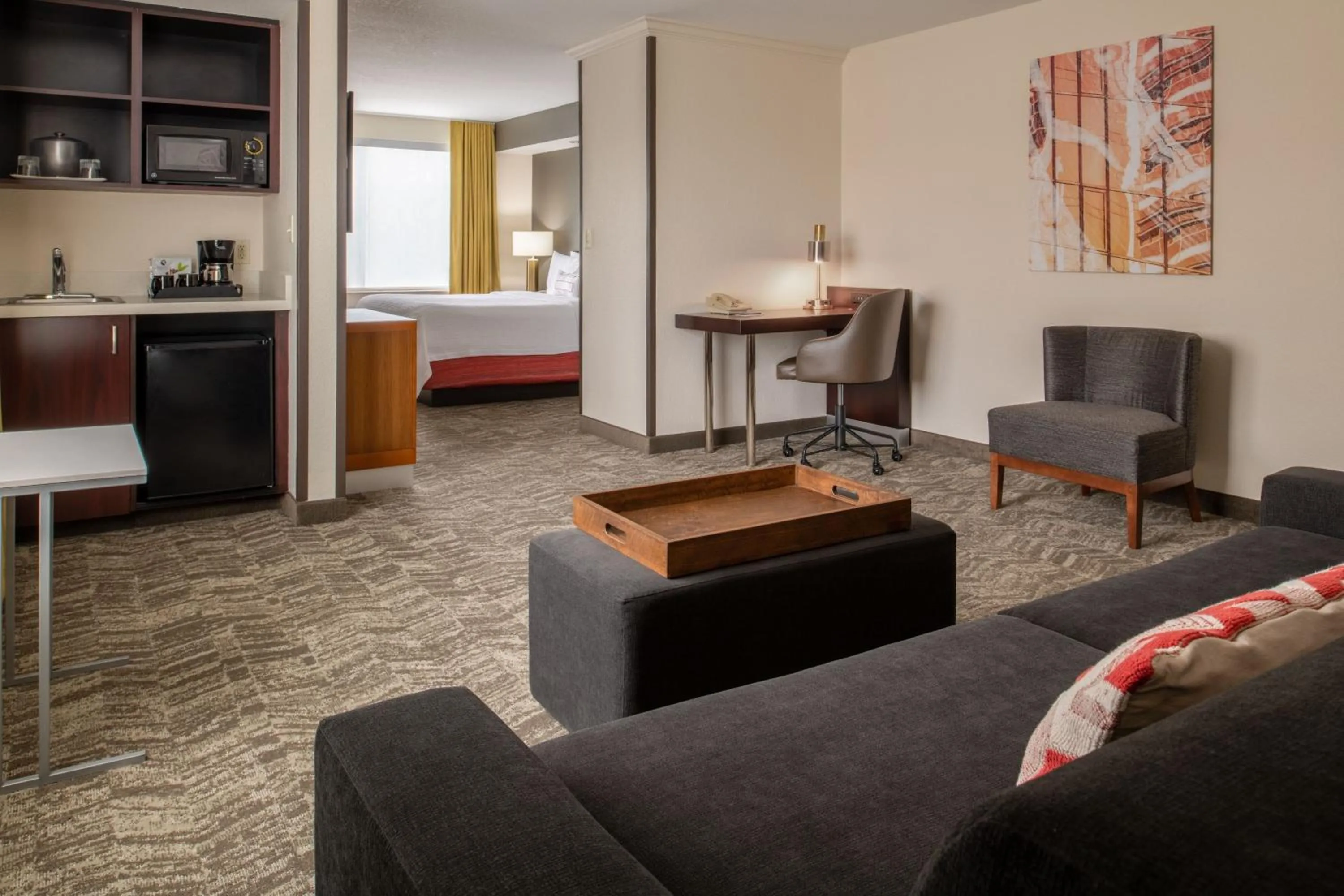 Photo of the whole room, Bed in SpringHill Suites Portland Airport