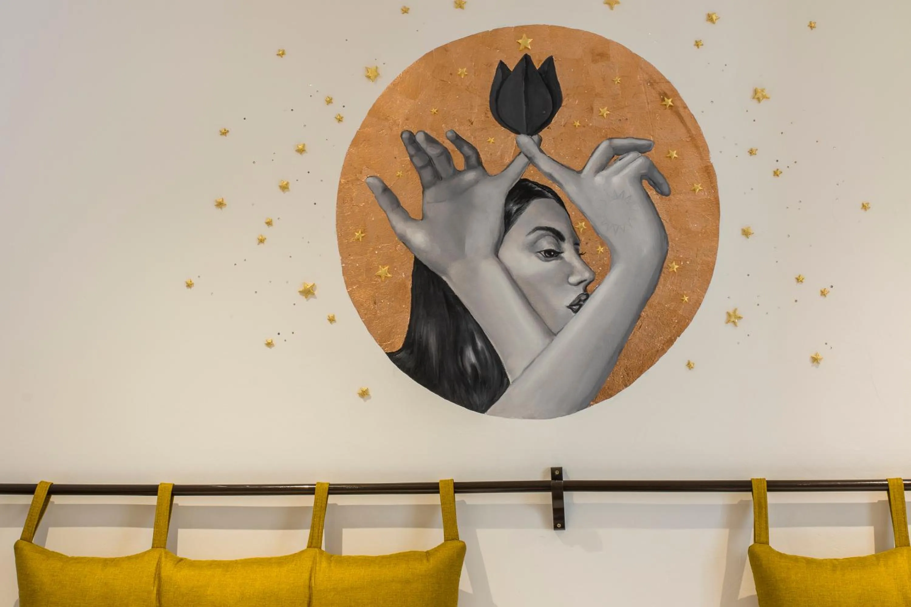 Decorative detail, Bed in X.O Art House