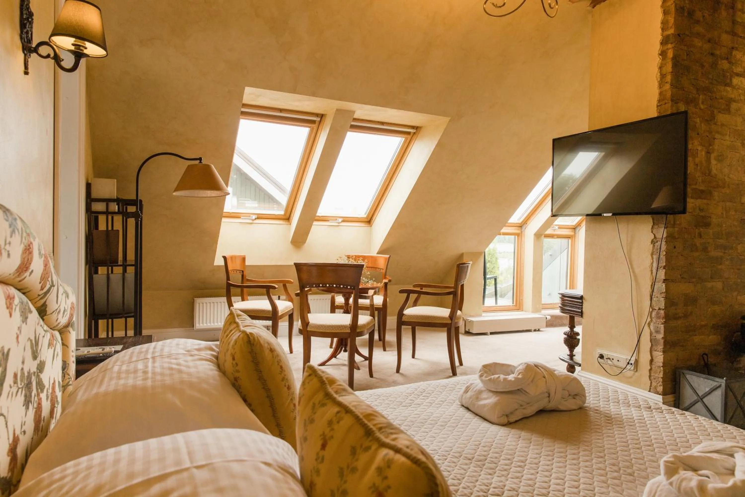 Photo of the whole room, Bed in Apvalaus Stalo Klubas Gastro & SPA Hotel