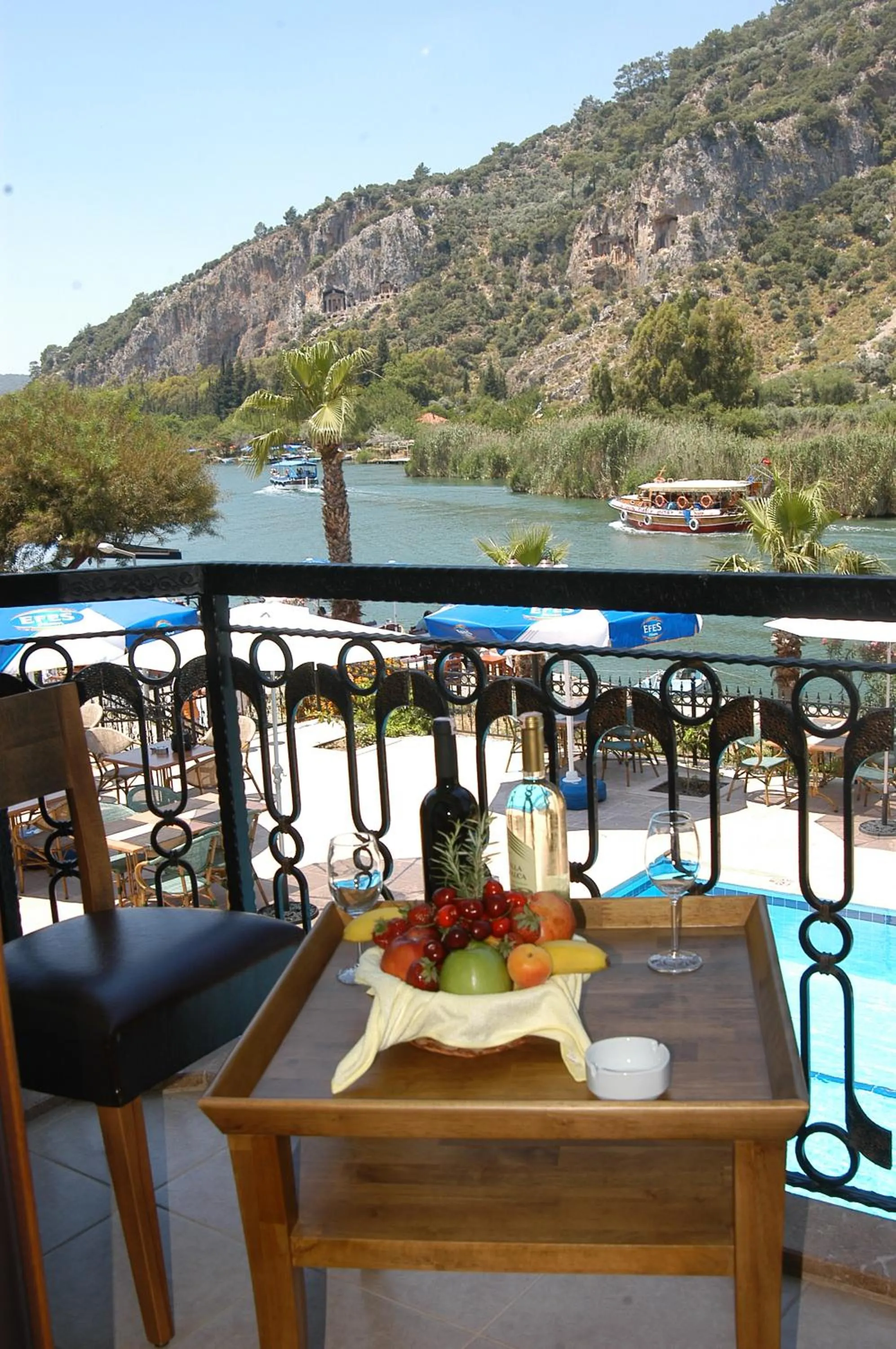 Balcony/Terrace in Dalyan Tezcan Hotel