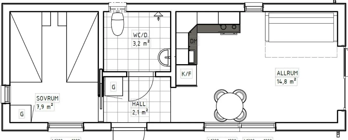 Property building in Evedals Camping Växjö