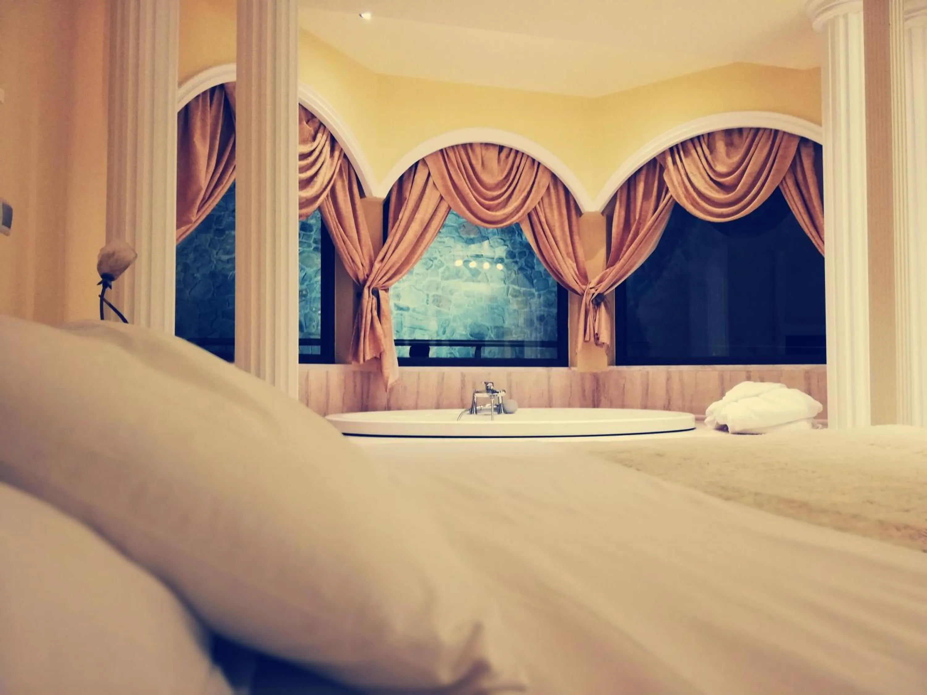 Decorative detail, Bed in Nymfes Hotel