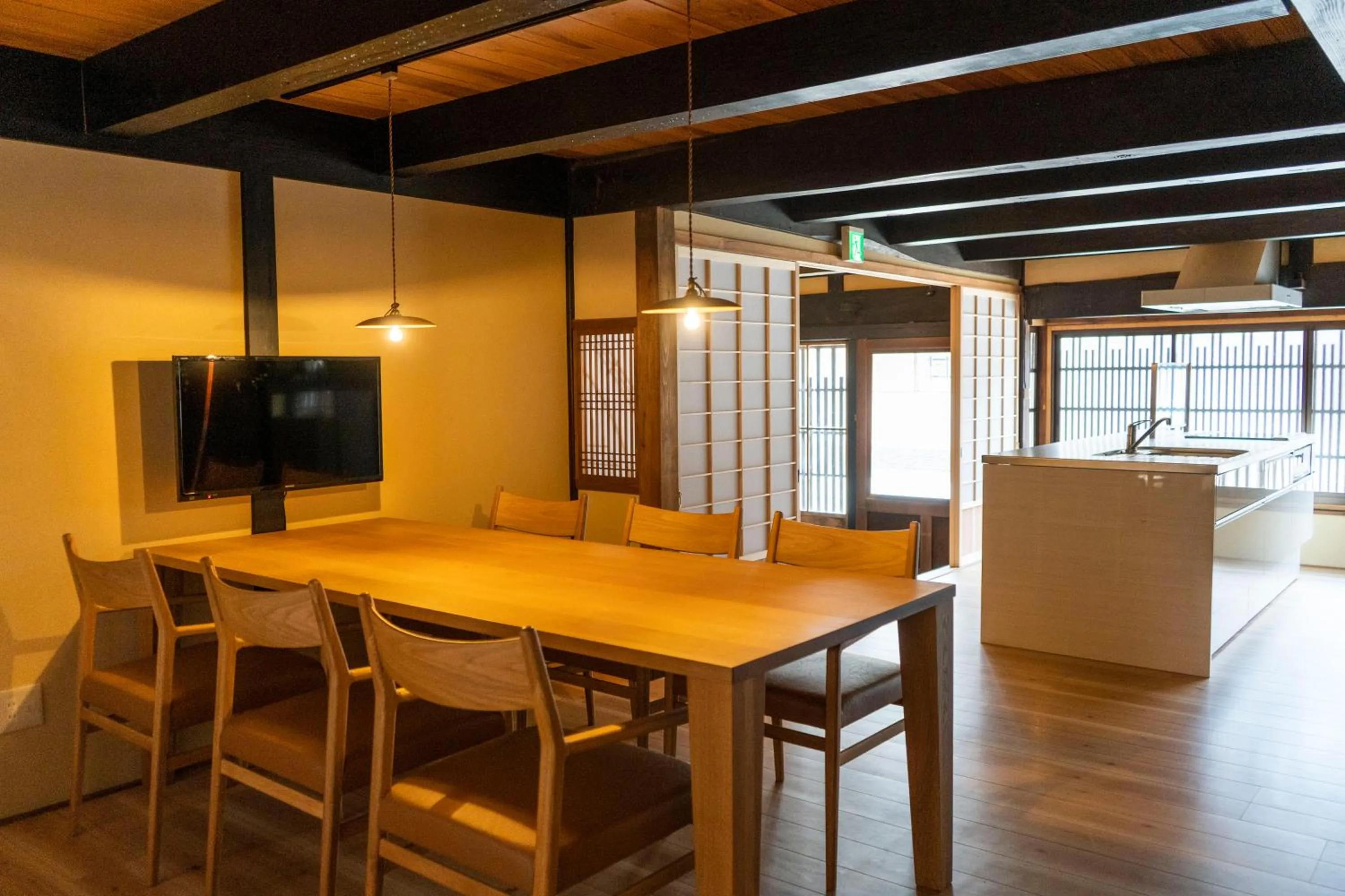 Dining area in Obama Machiya Stay