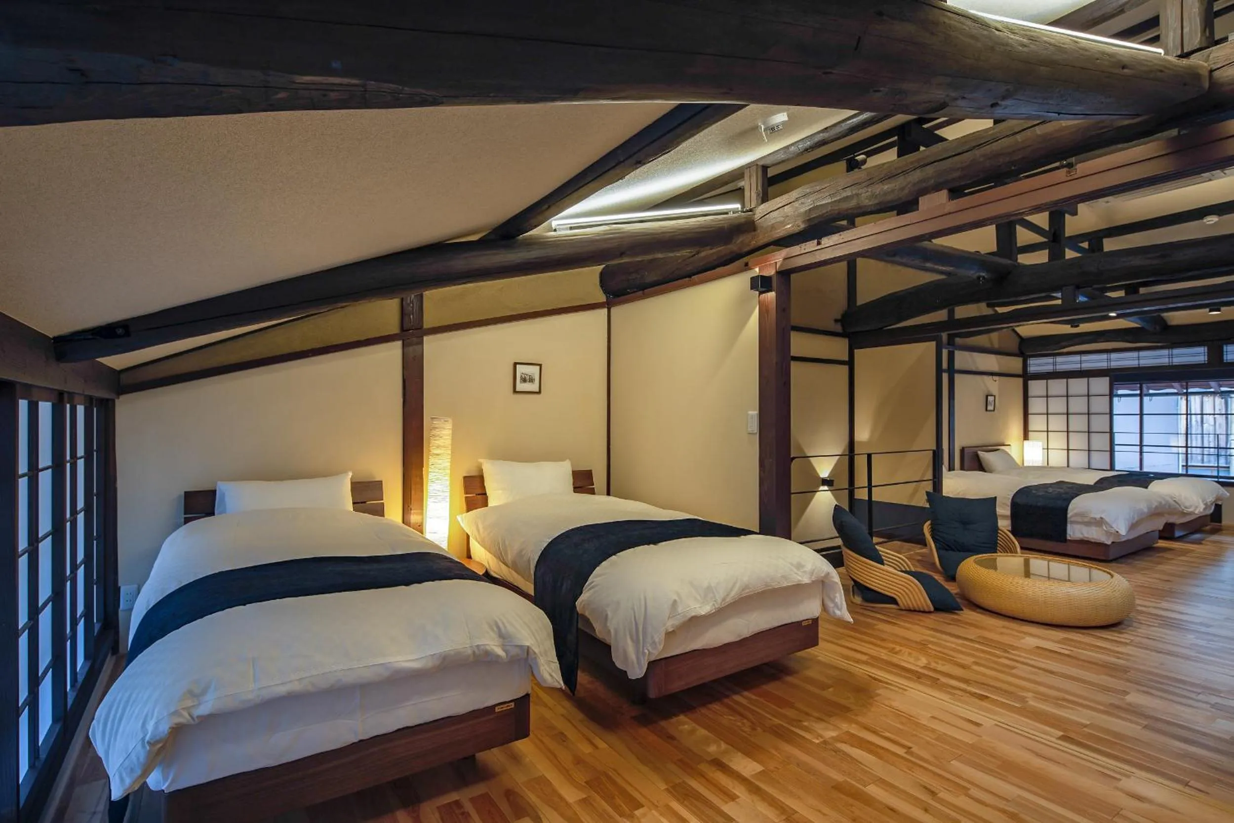 Living room, Bed in Obama Machiya Stay