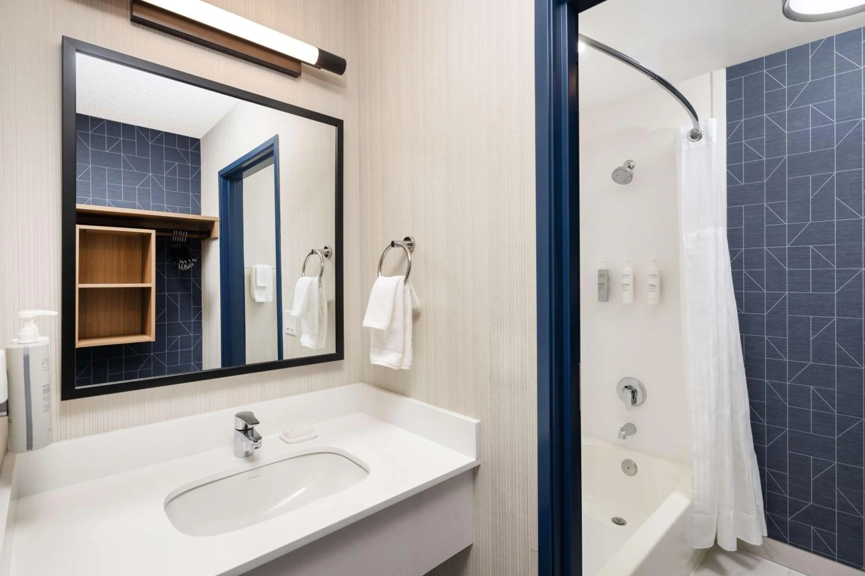 Bathroom in Spark by Hilton Salt Lake City Airport