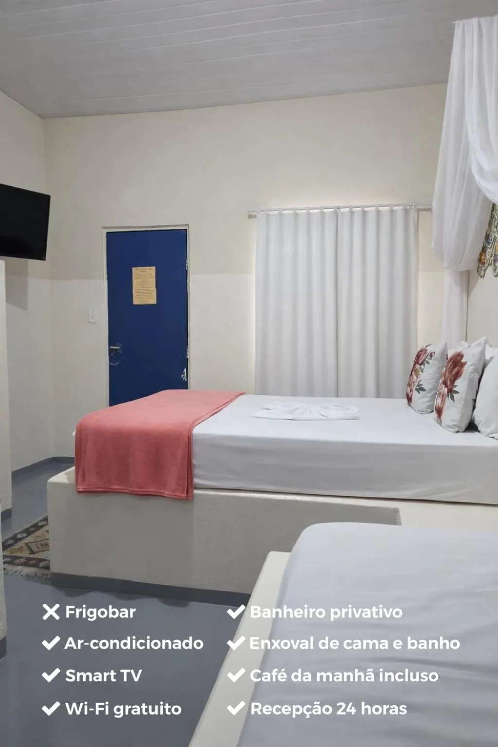 Bed in Pousada Dois Rios