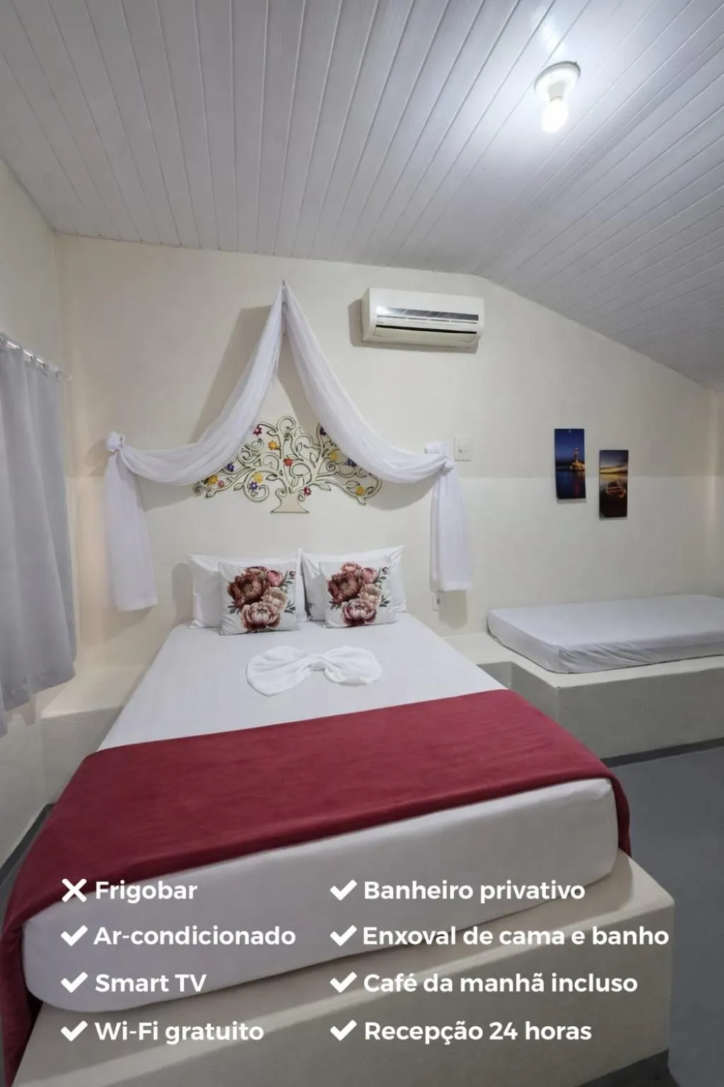 Bed in Pousada Dois Rios