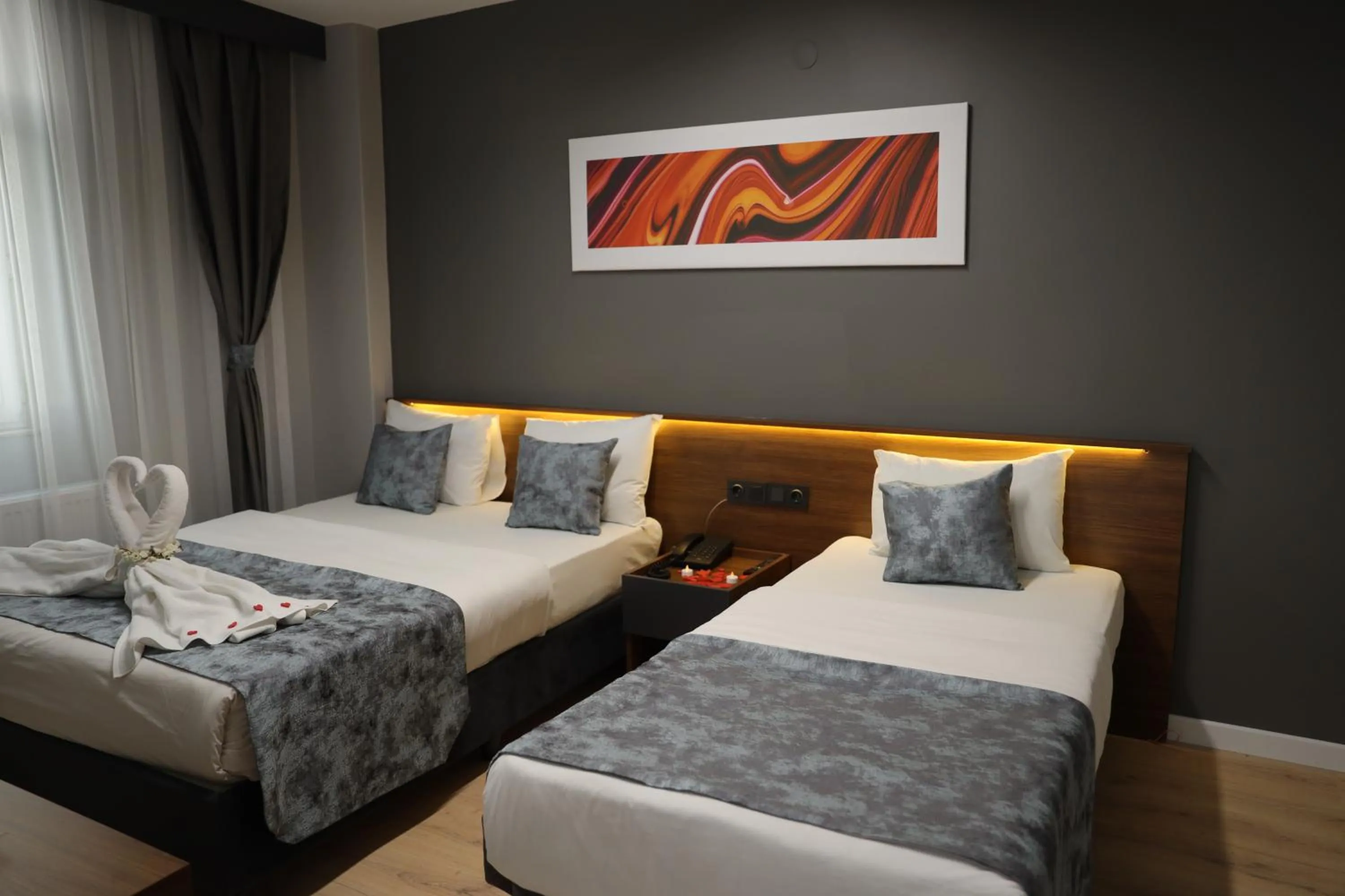 Photo of the whole room, Bed in Turkuaz Hotel