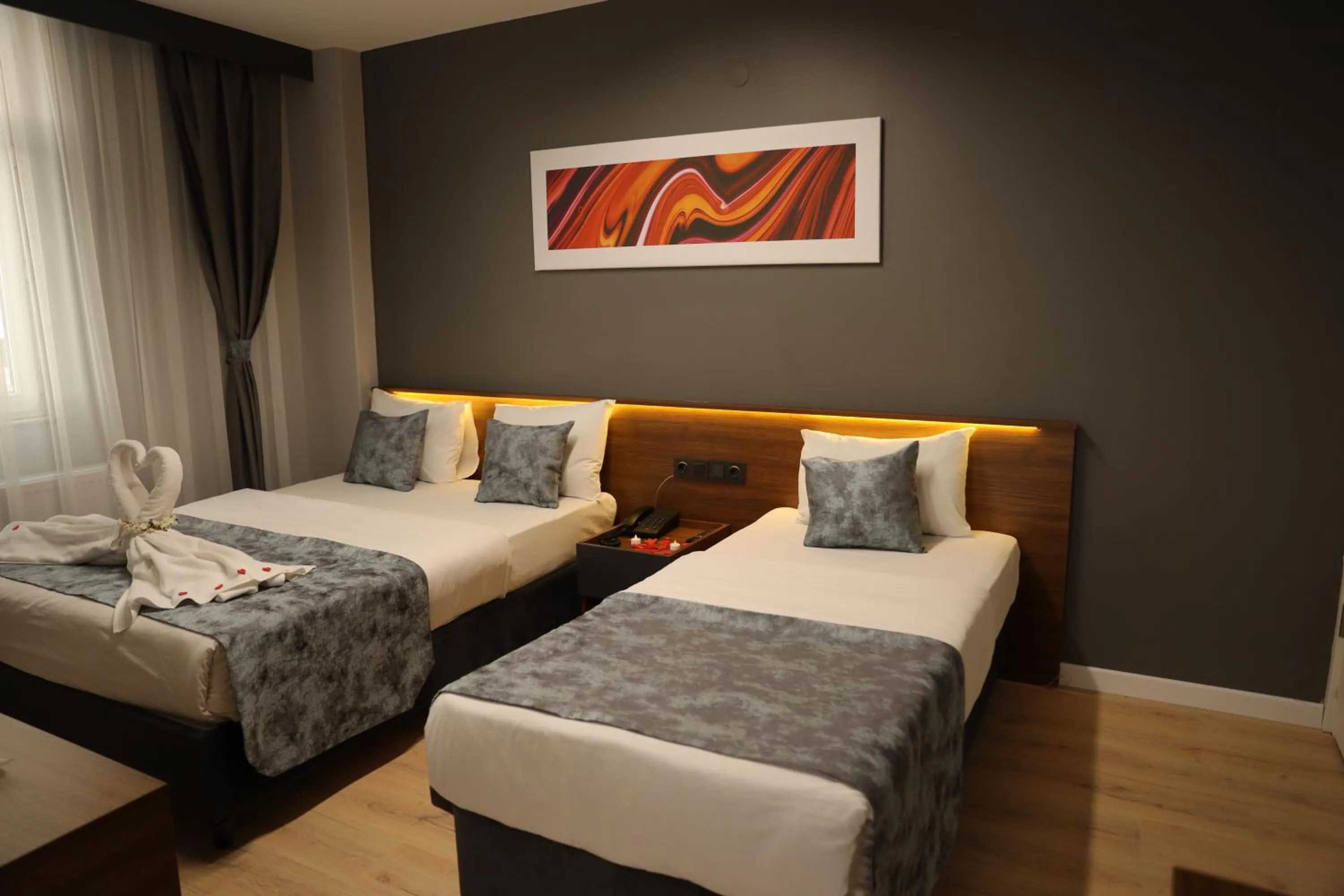 Bed in Turkuaz Hotel