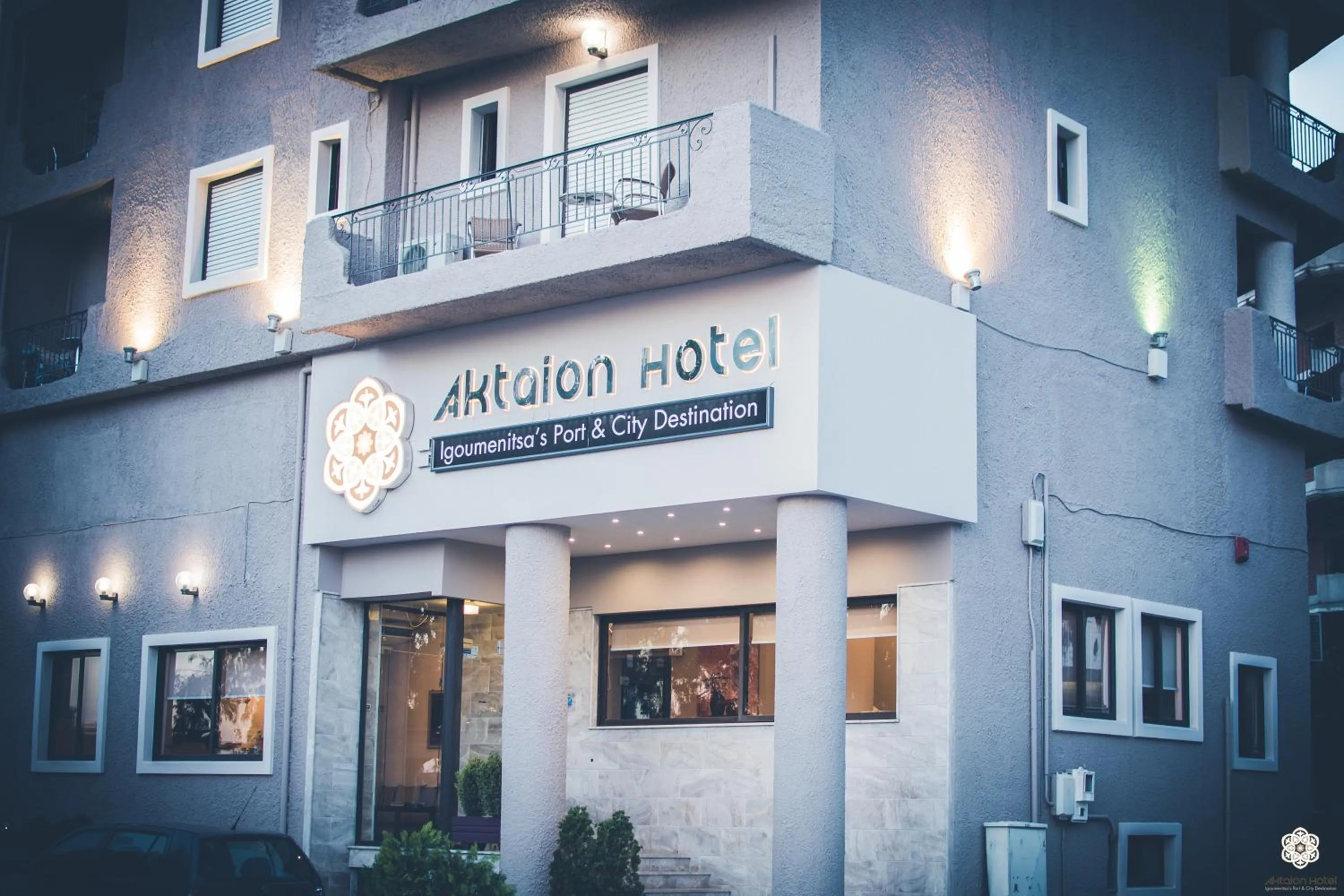 Facade/entrance in Aktaion Hotel