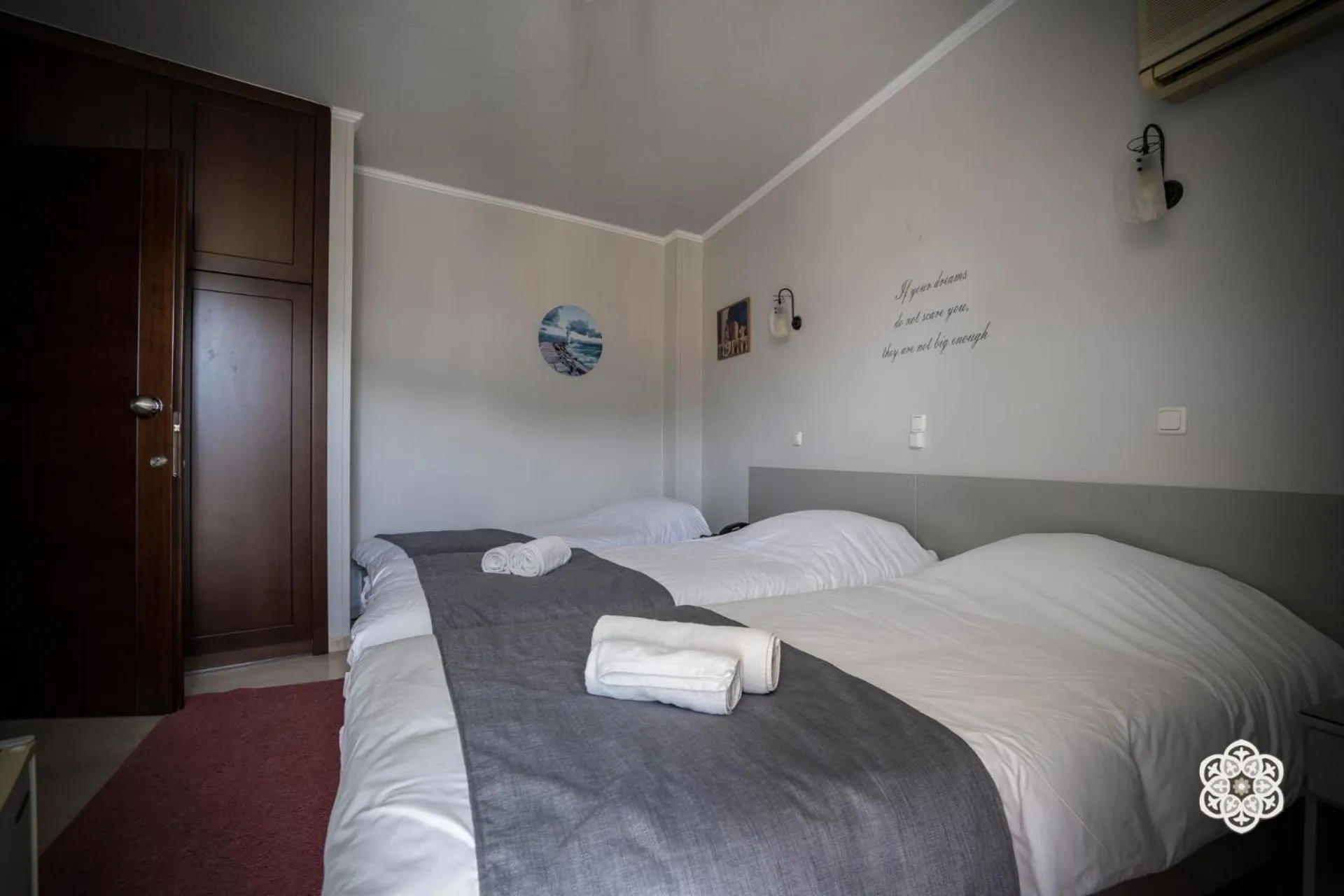 Bed in Aktaion Hotel