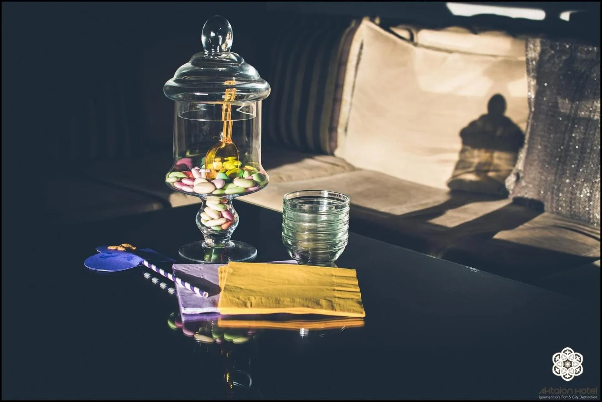 Decorative detail in Aktaion Hotel