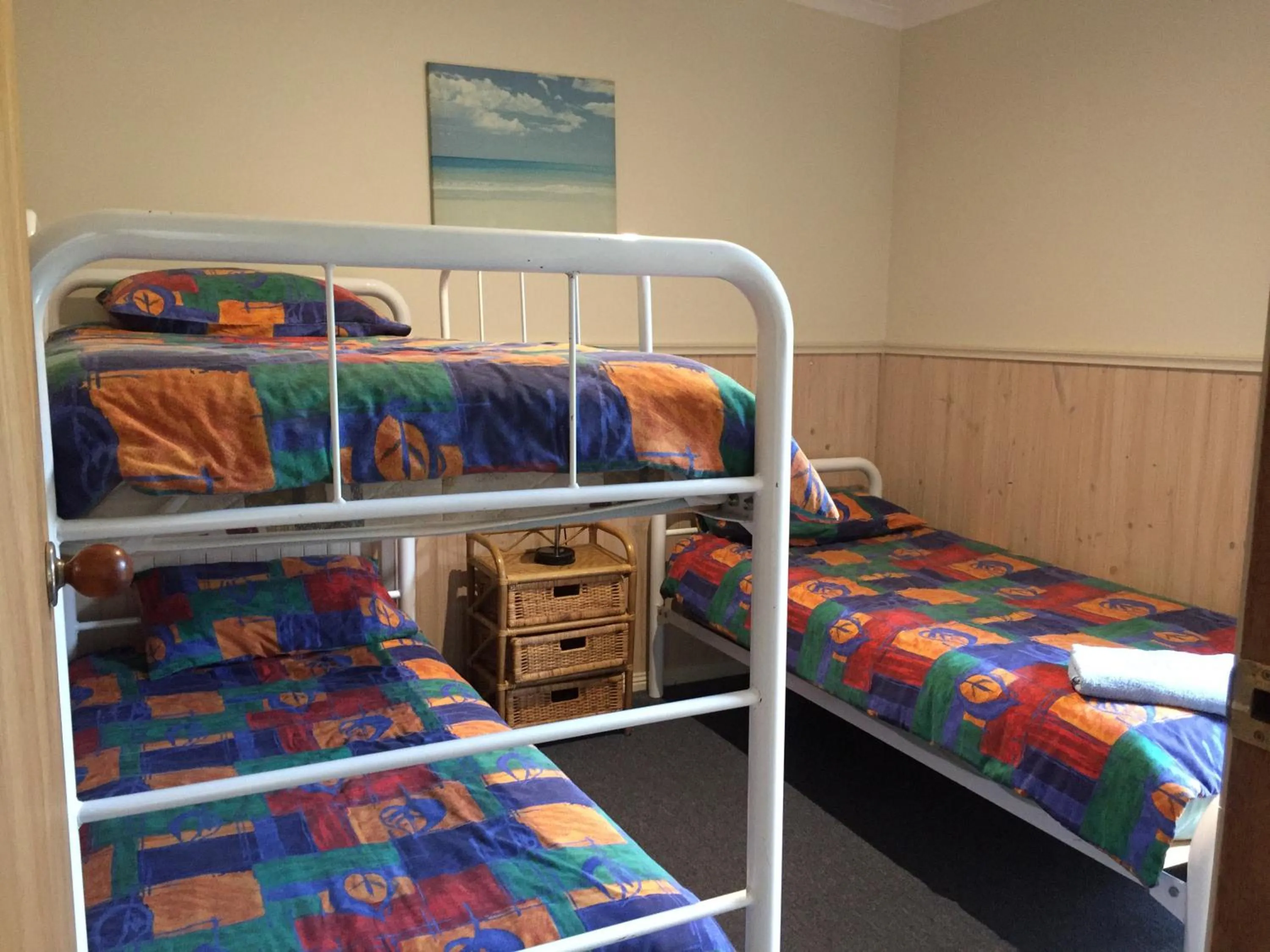 Bed in Mallacoota Log cabins