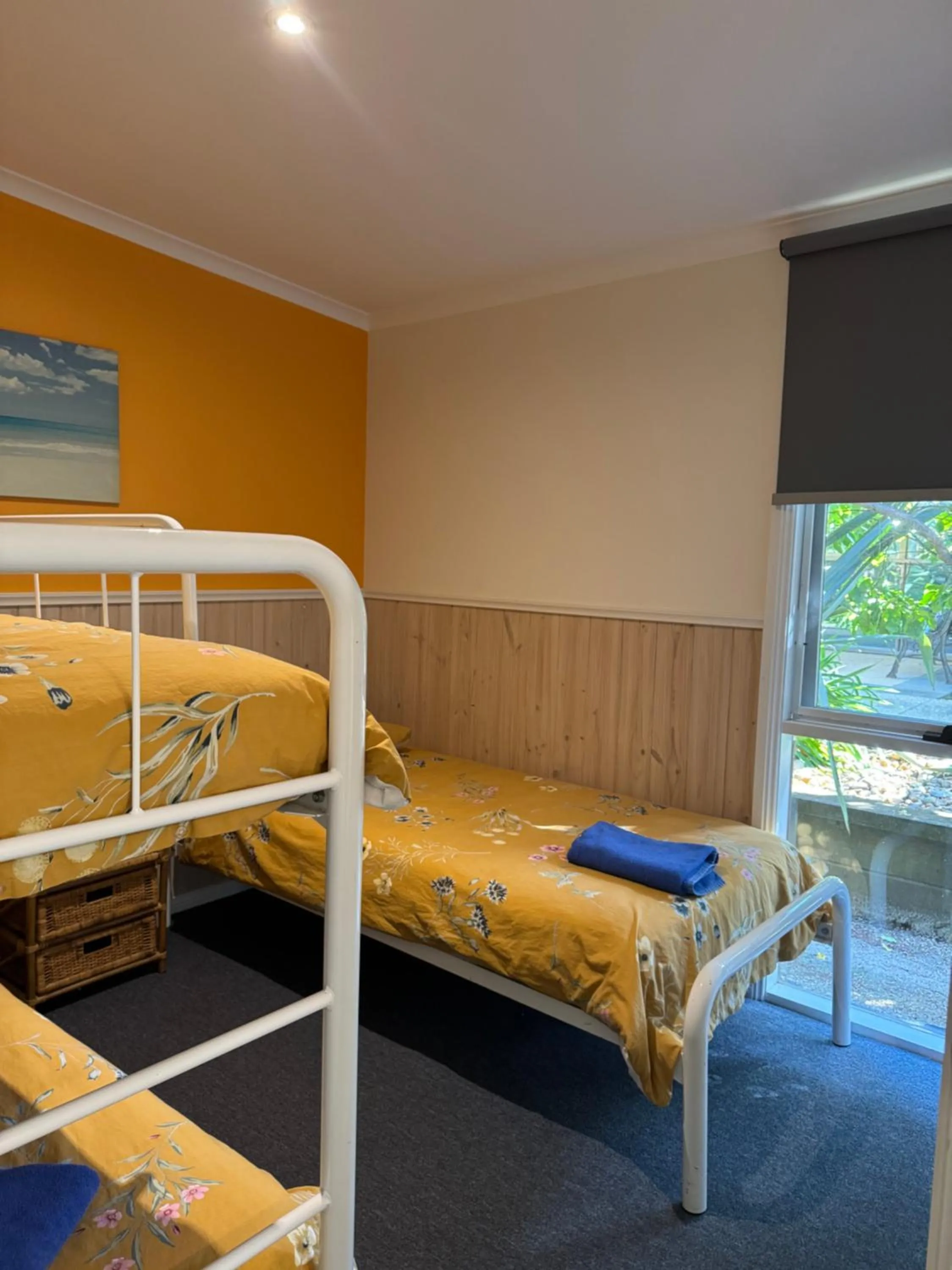 Bed in Mallacoota Log cabins
