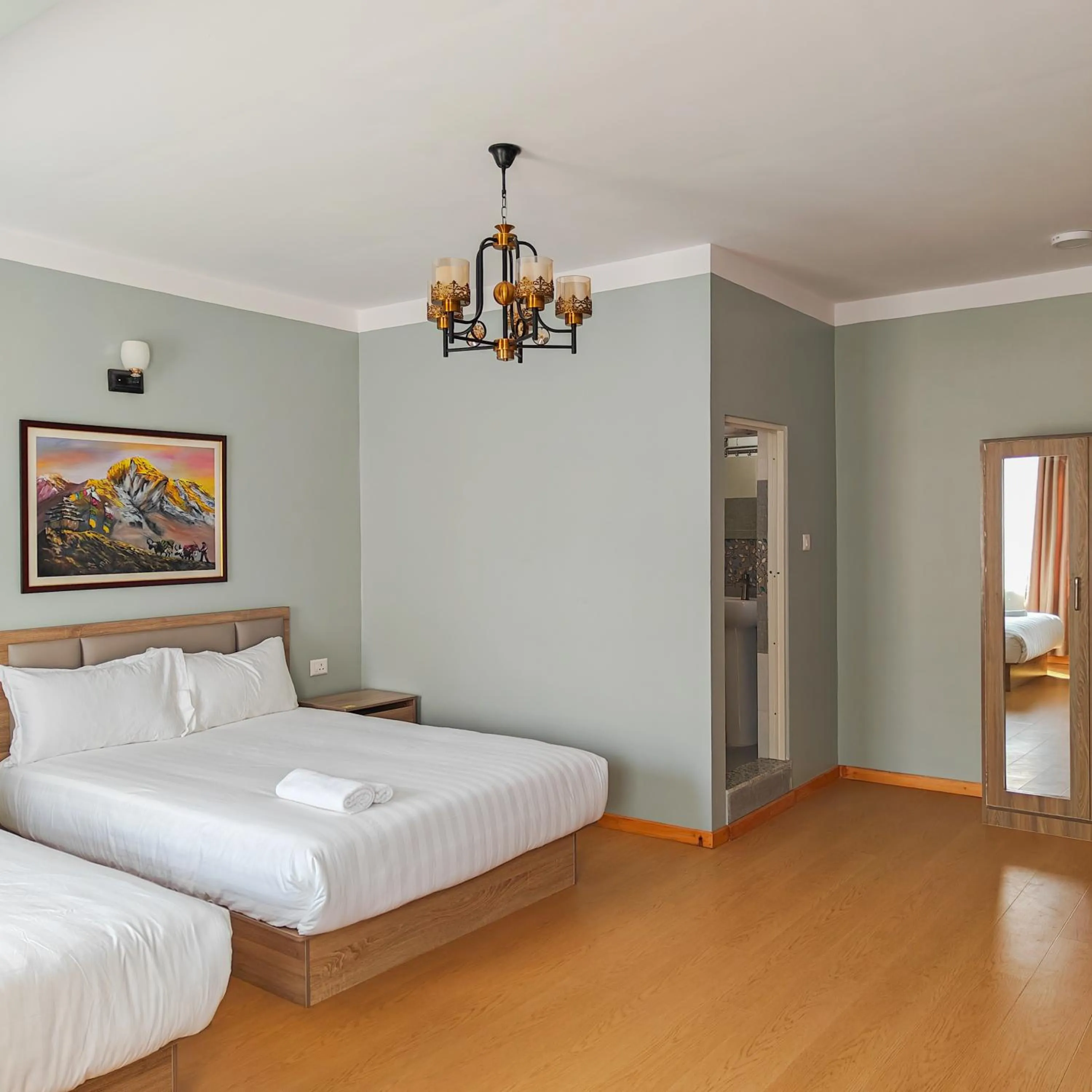 Bed in Boudha Apart Hotel