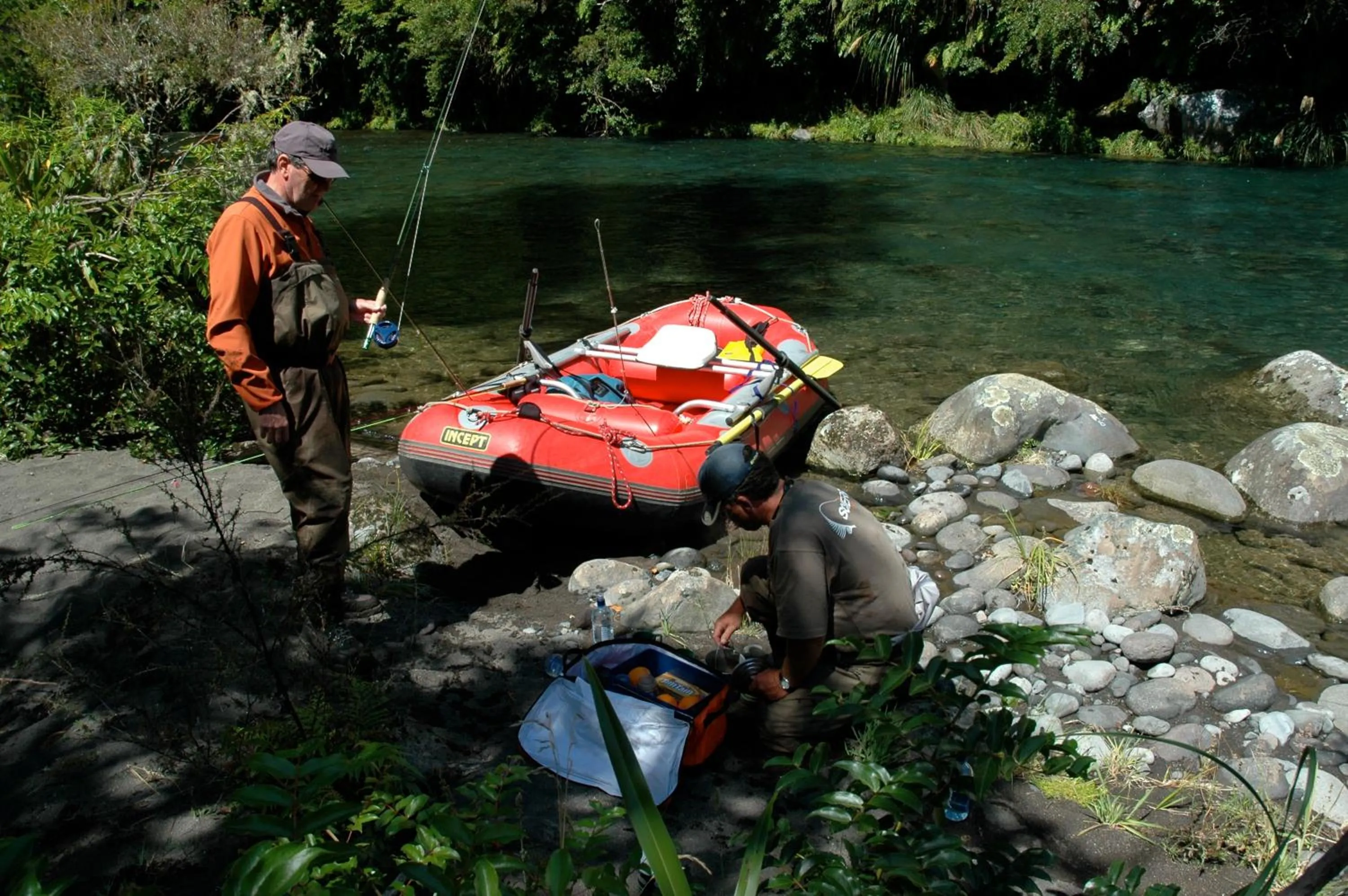 Fishing in Judges Pool Motel Turangi