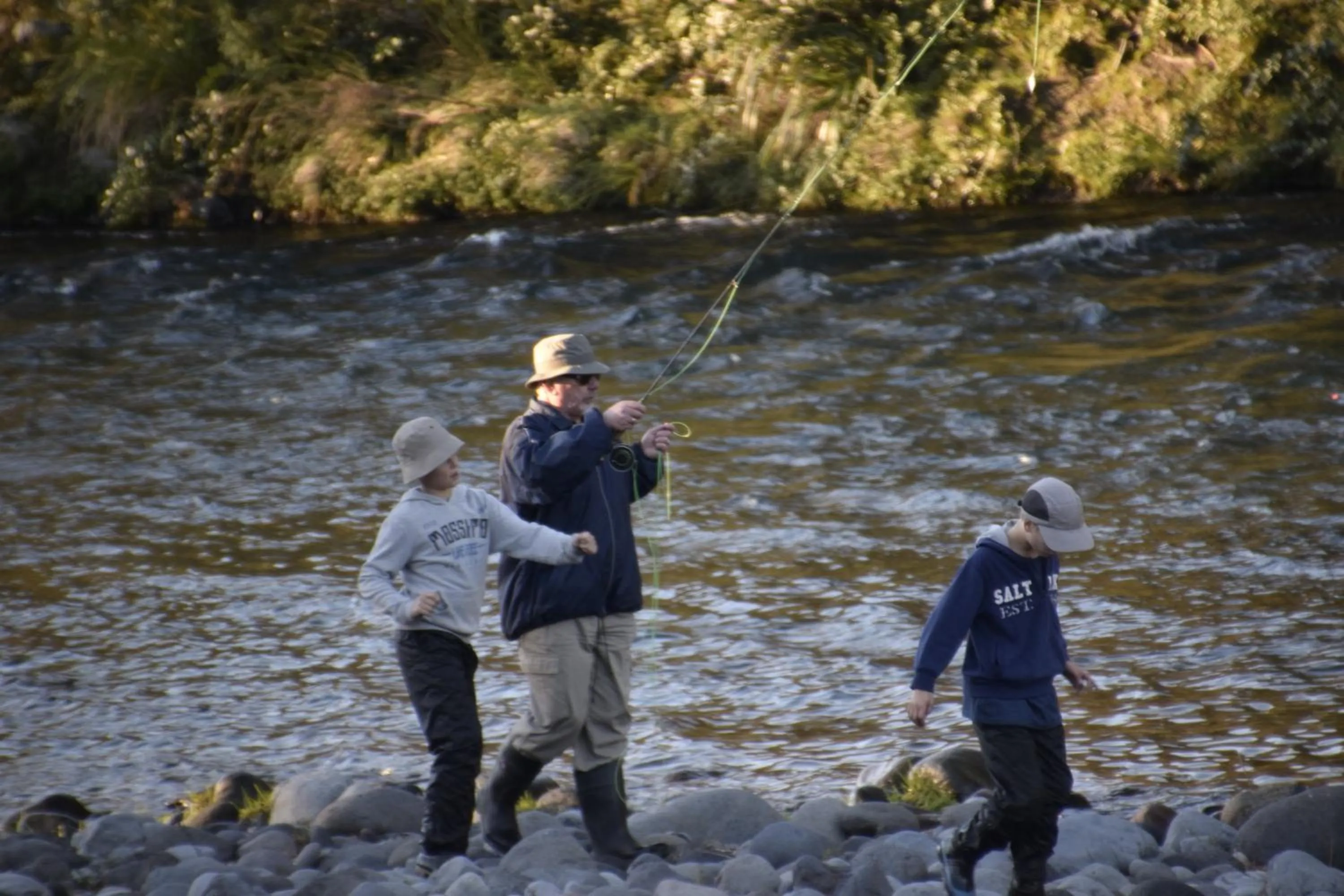 Fishing in Judges Pool Motel Turangi