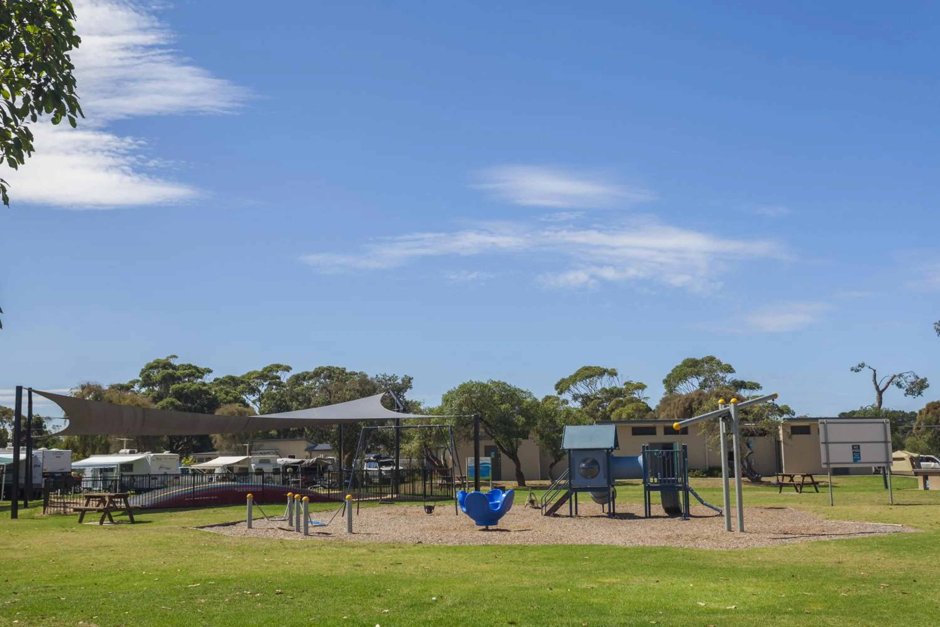 Children play ground in NRMA Eastern Beach Holiday Park