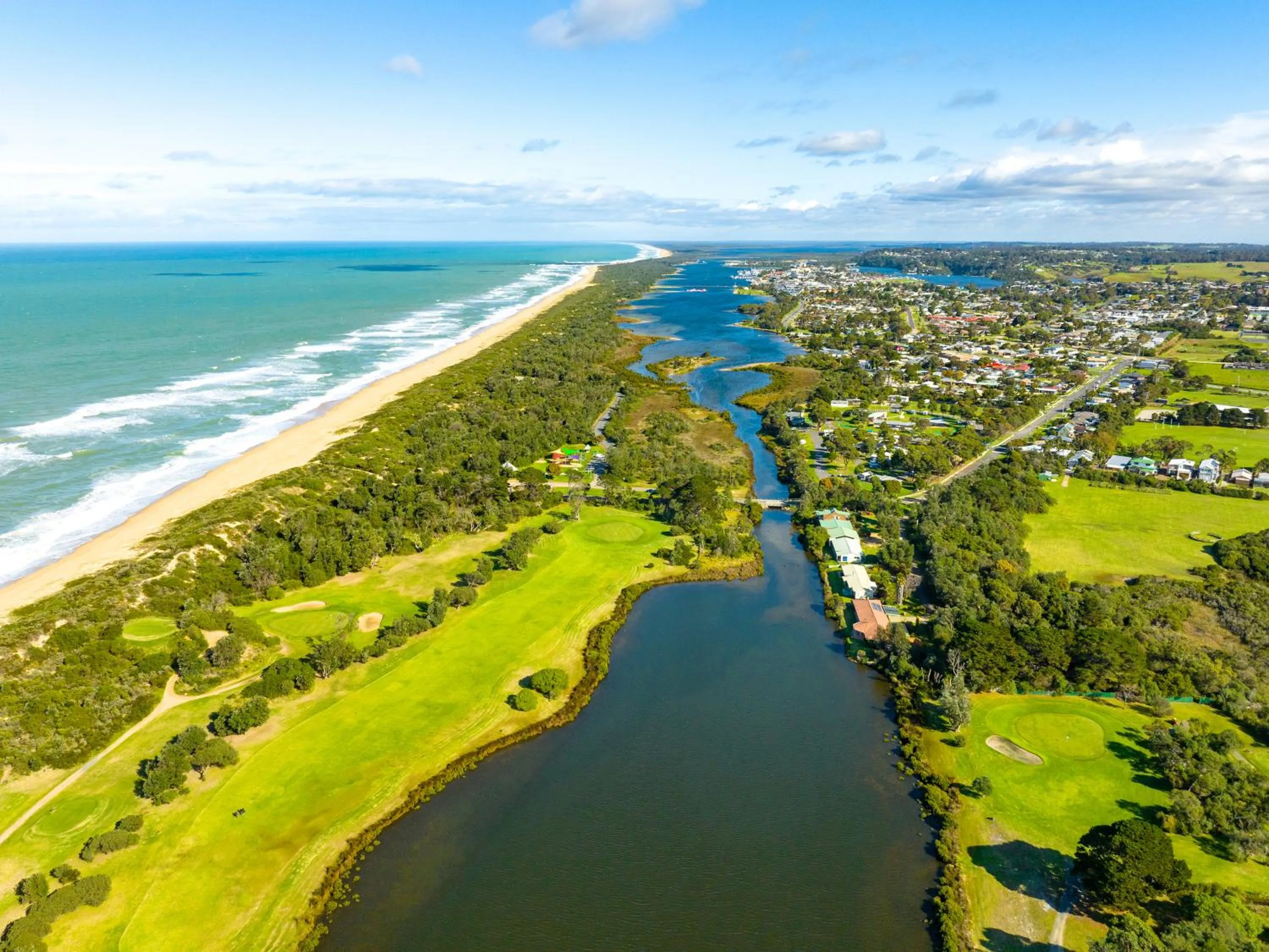 Bird's eye view in NRMA Eastern Beach Holiday Park