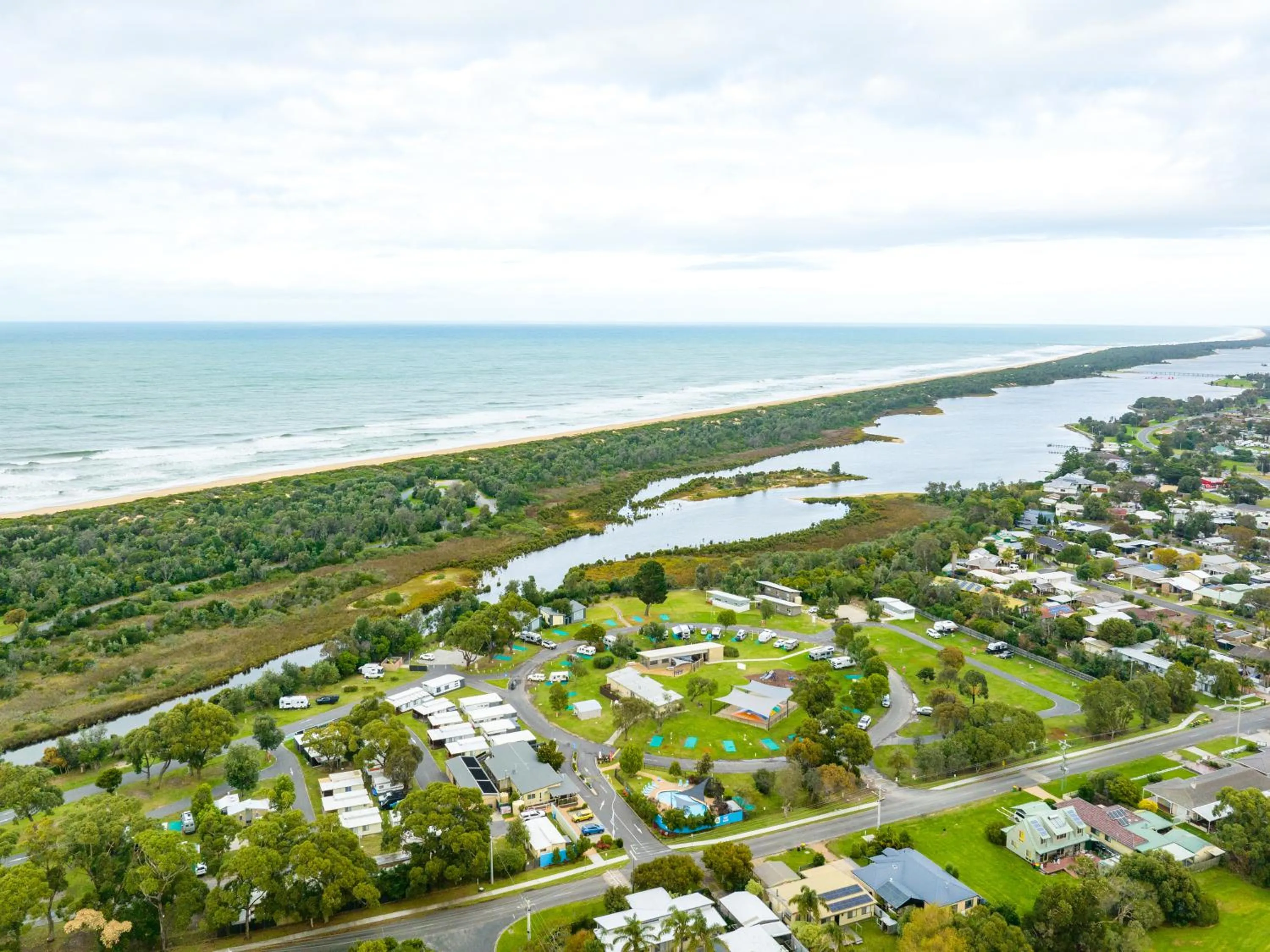 Bird's eye view in NRMA Eastern Beach Holiday Park