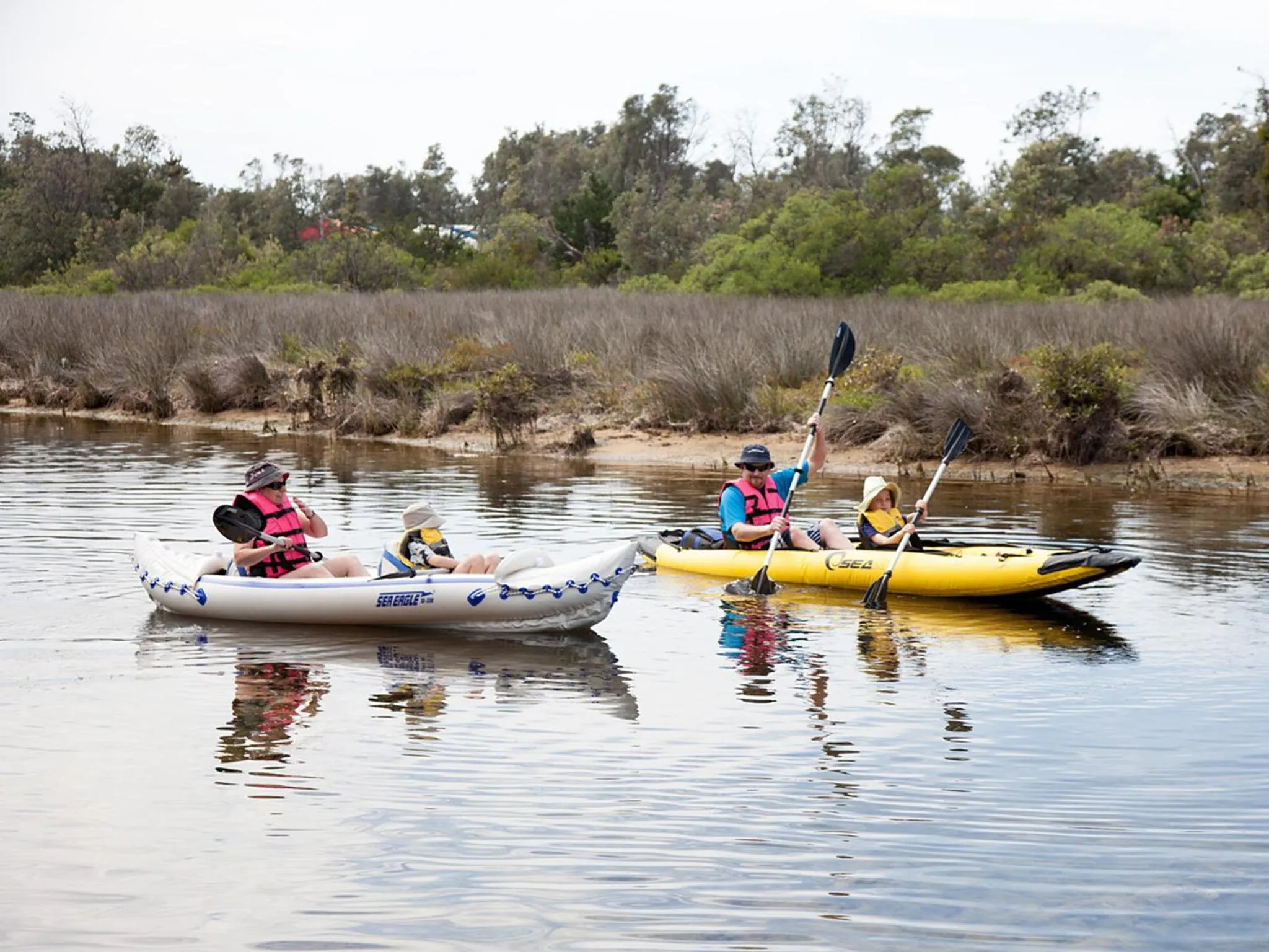 Canoeing in NRMA Eastern Beach Holiday Park