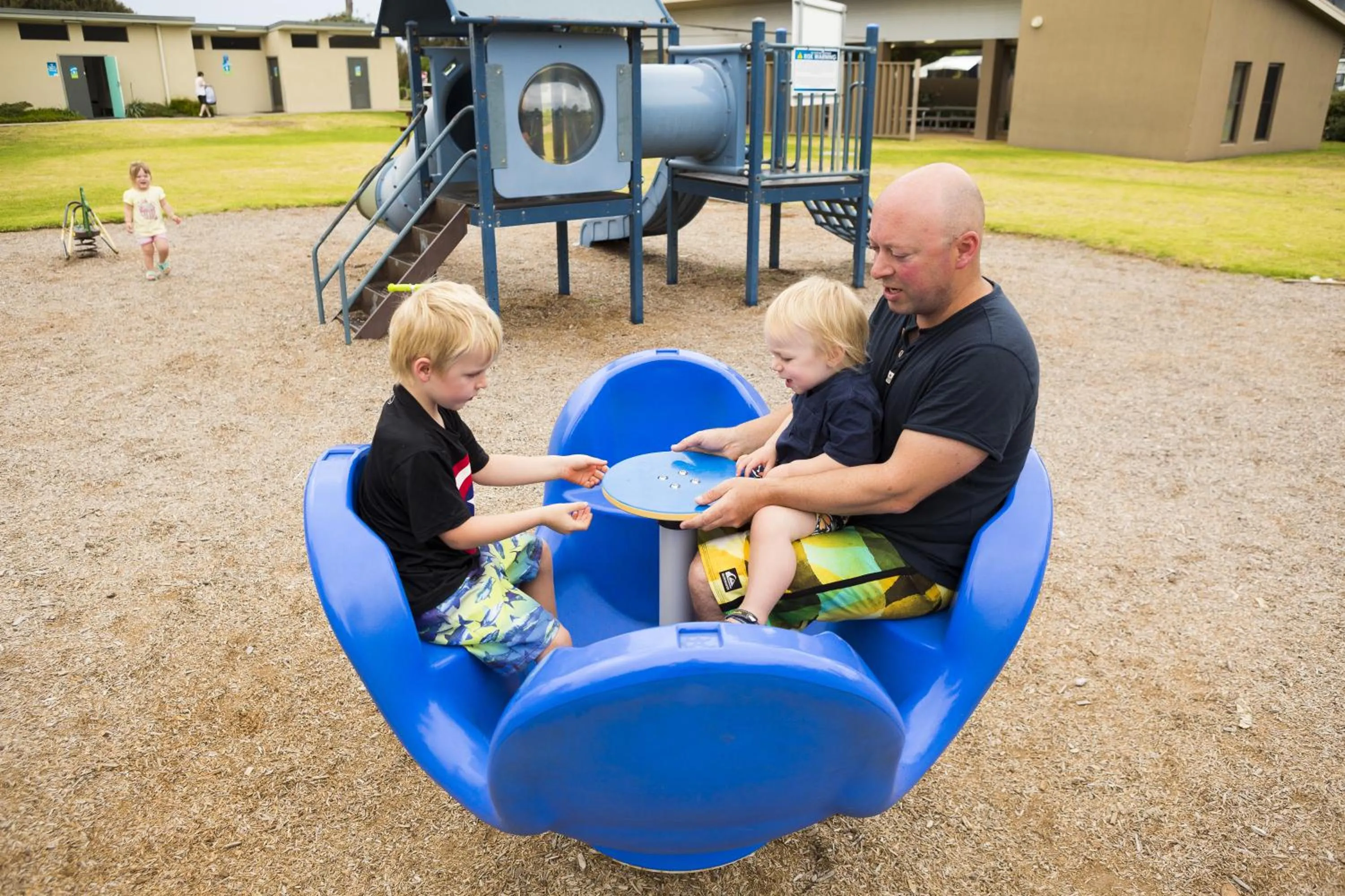 Children play ground in NRMA Eastern Beach Holiday Park