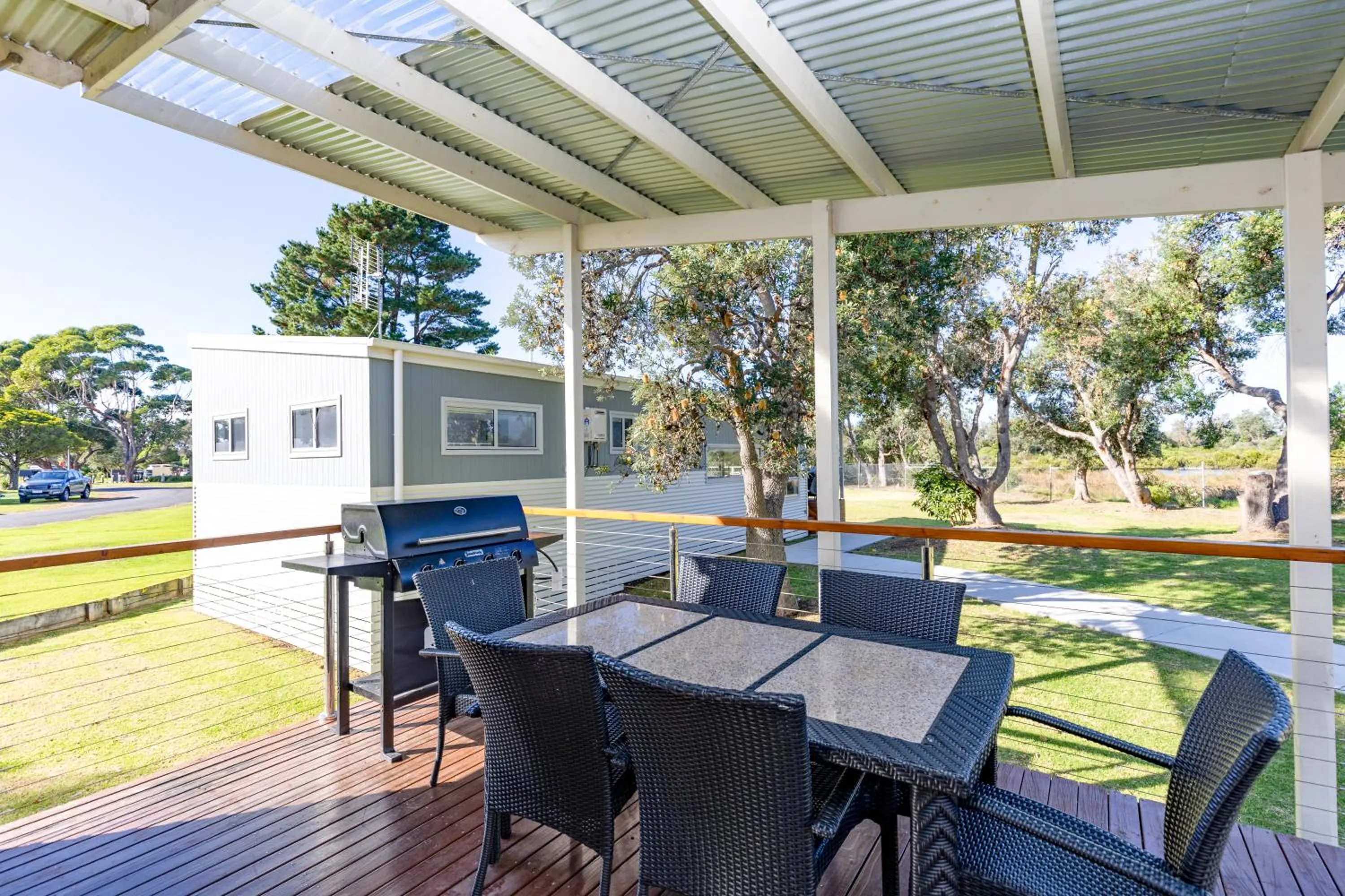 Balcony/Terrace in NRMA Eastern Beach Holiday Park