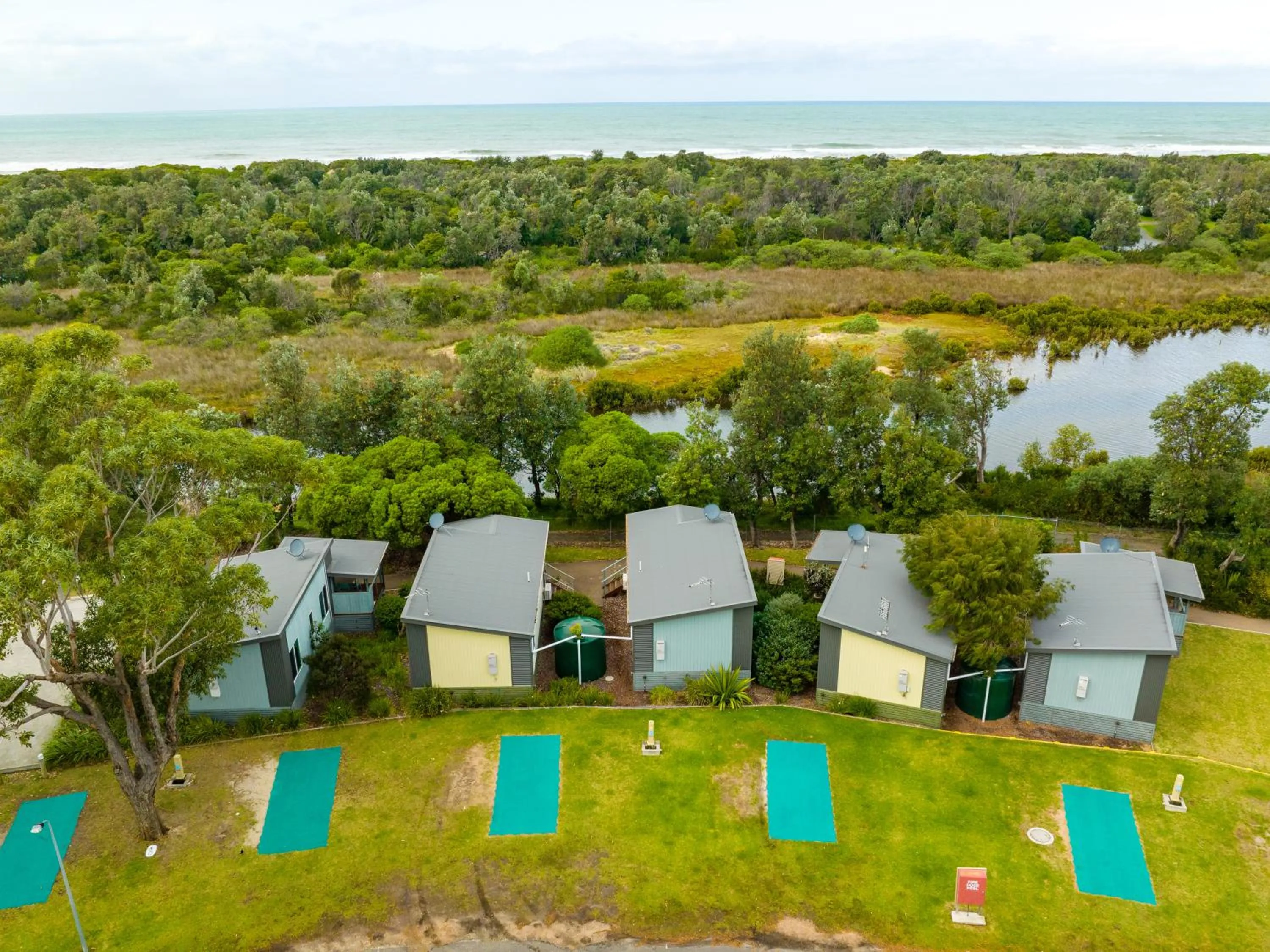 Bird's eye view in NRMA Eastern Beach Holiday Park