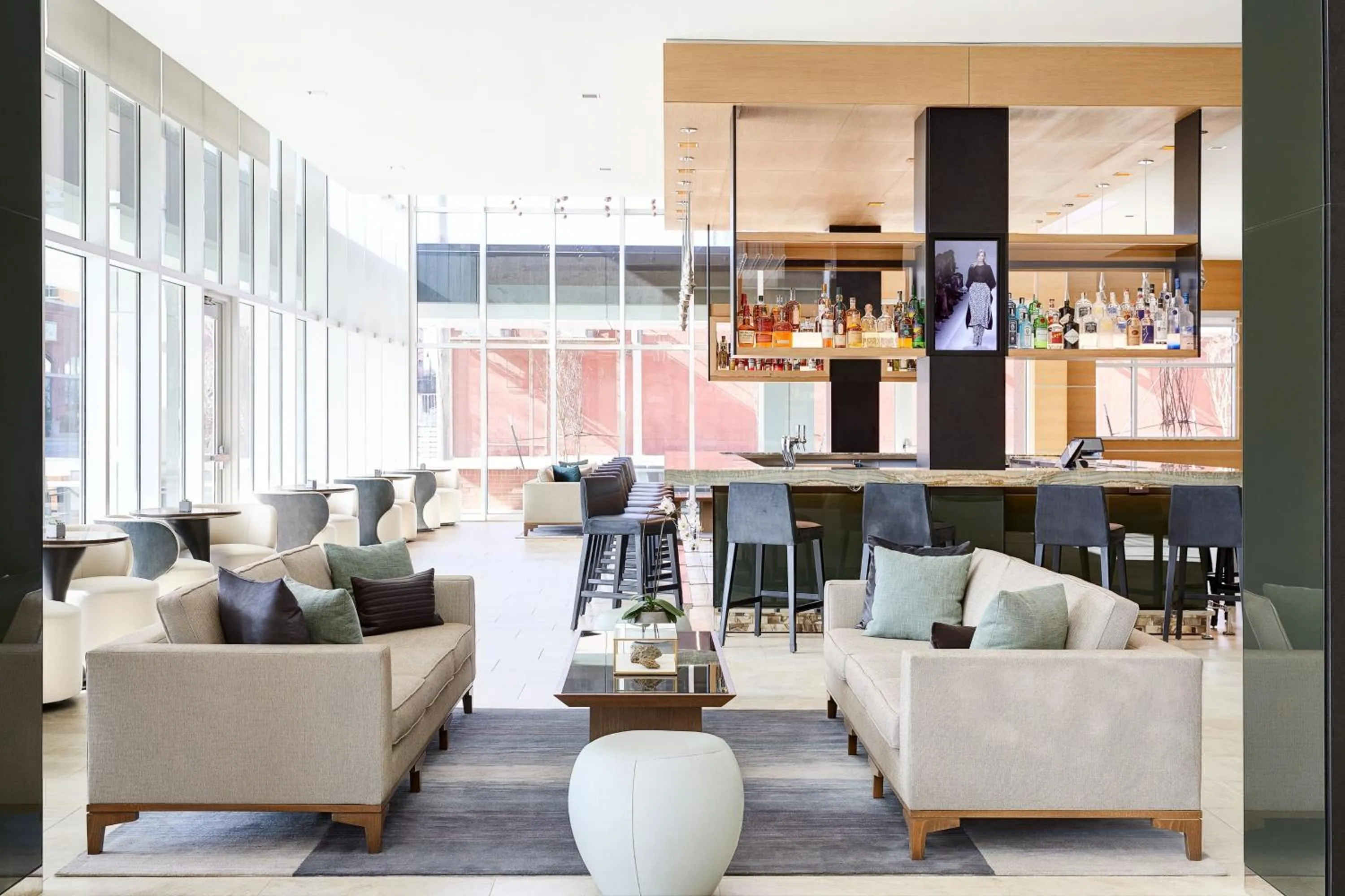 Lounge or bar in AC Hotel by Marriott Oklahoma City Bricktown