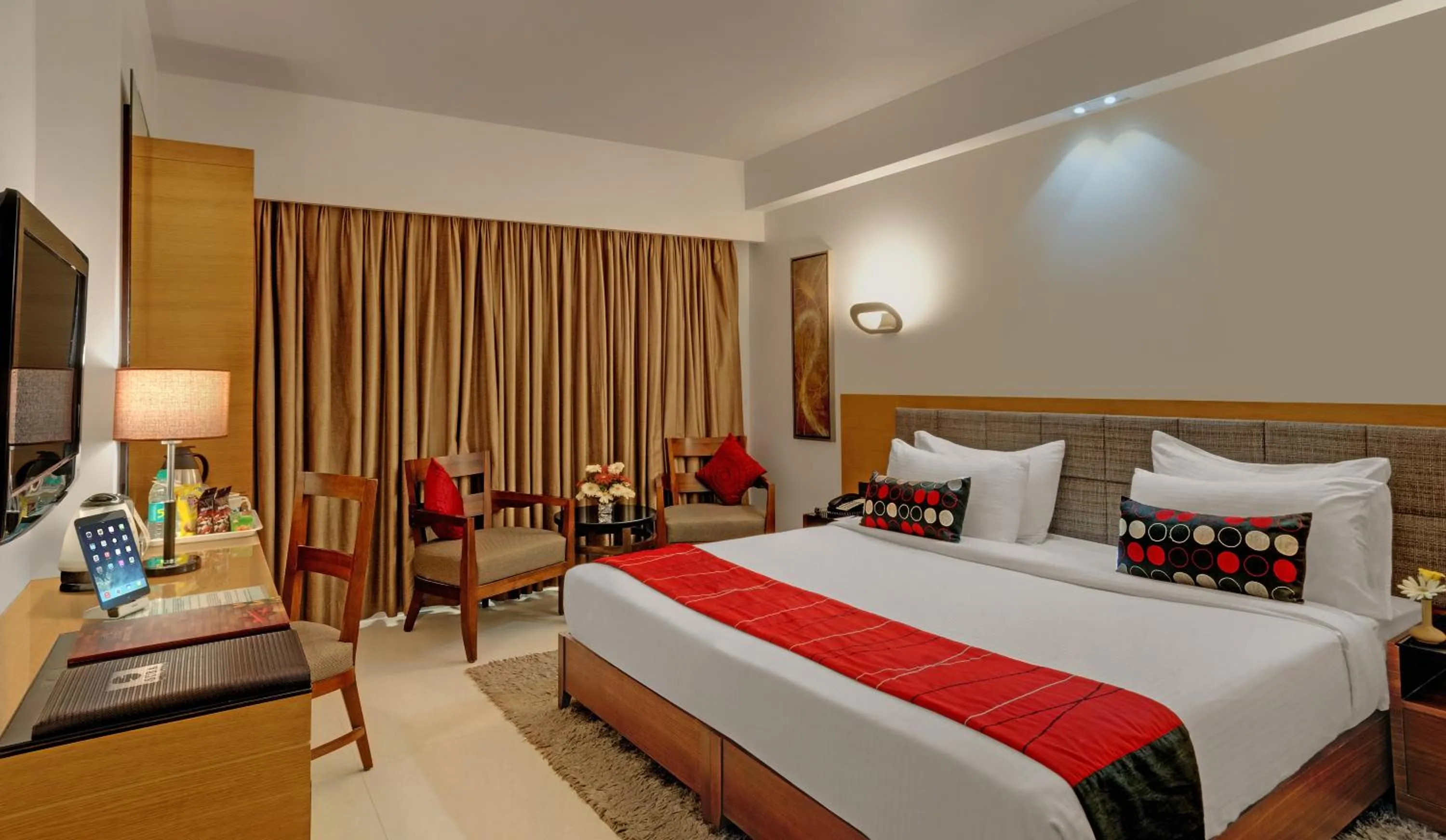 Photo of the whole room, Bed in Hotel Suba International Sahar Road Mumbai