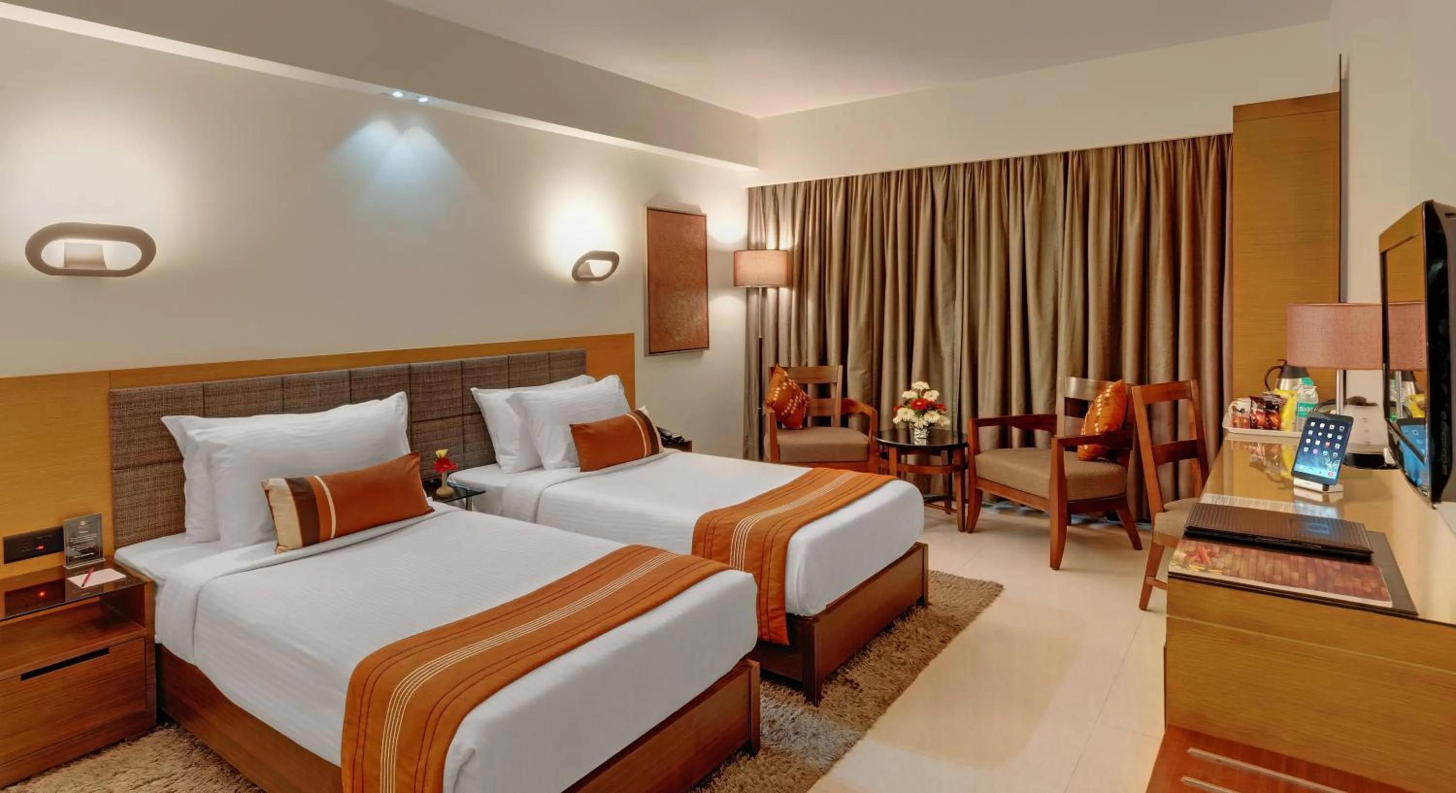 Photo of the whole room, Bed in Hotel Suba International Sahar Road Mumbai