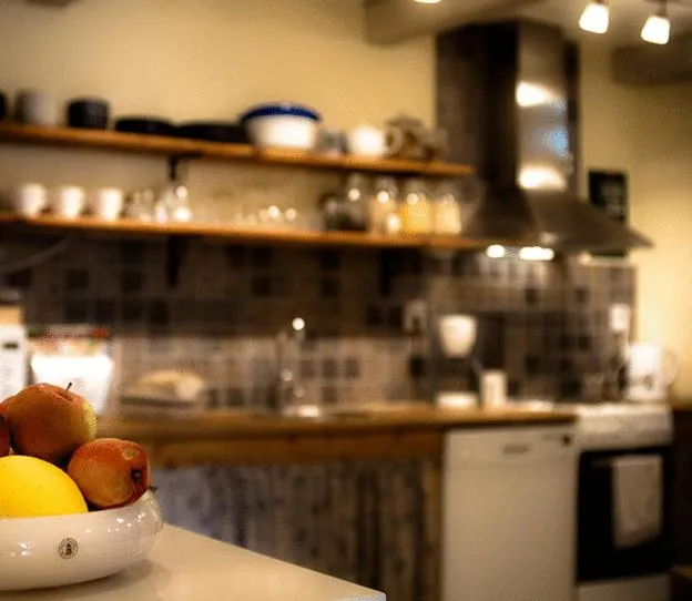 Kitchen or kitchenette in Bed & Breakfast Vinkille