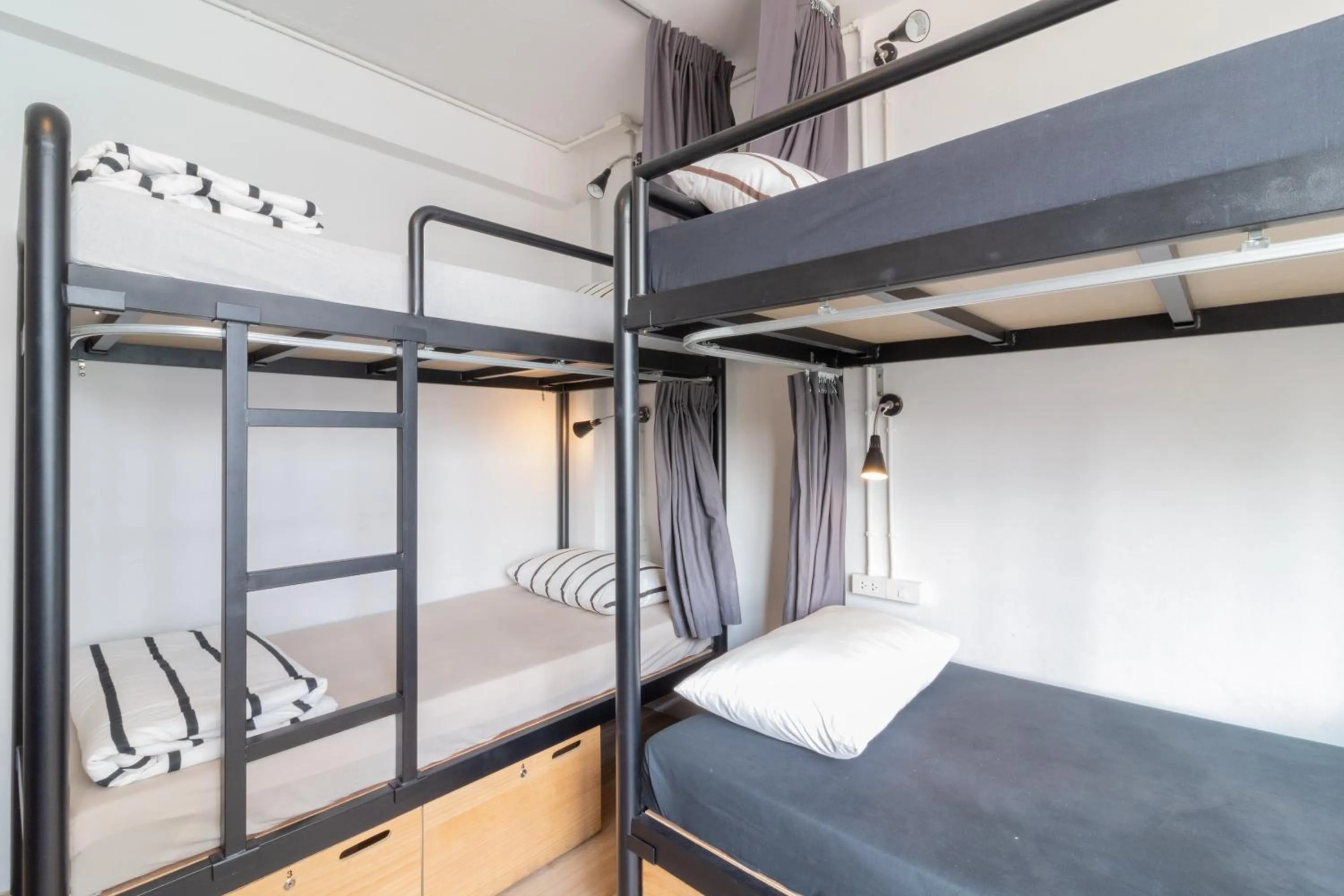 Bedroom, Bed in Beige Poshtels + Netflix