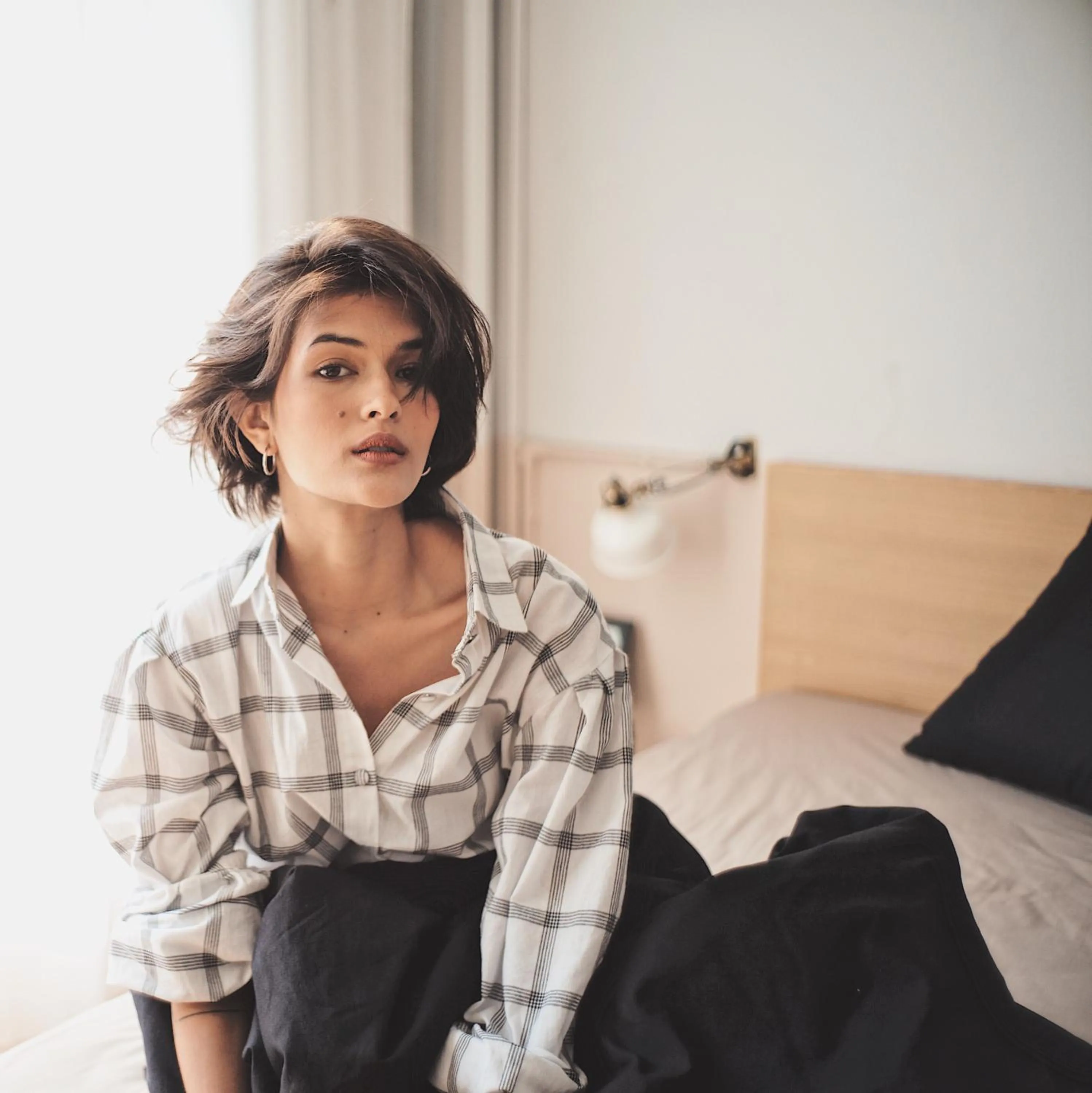 People, Bed in Beige Poshtels + Netflix