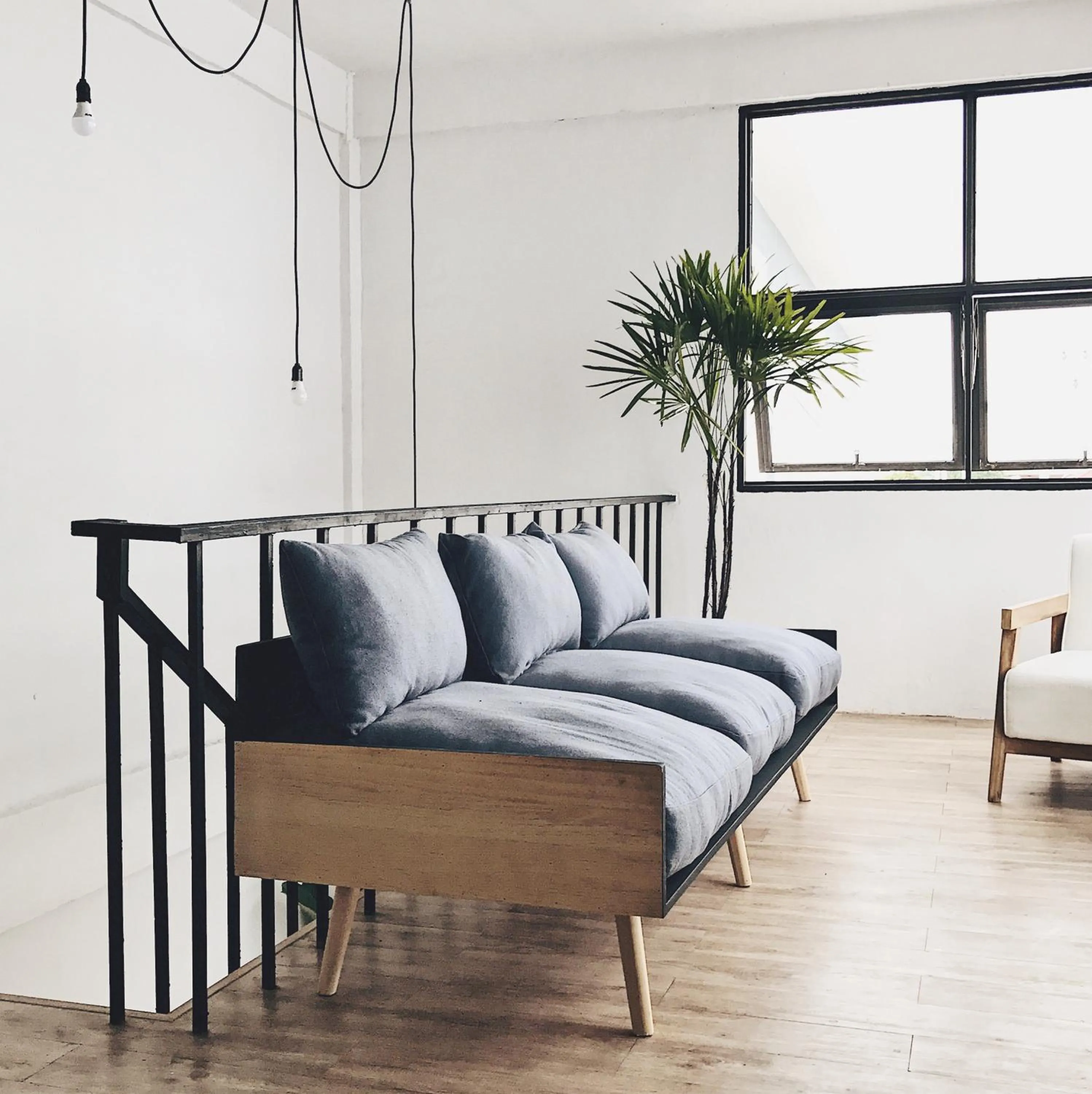 Seating area in Beige Poshtels + Netflix