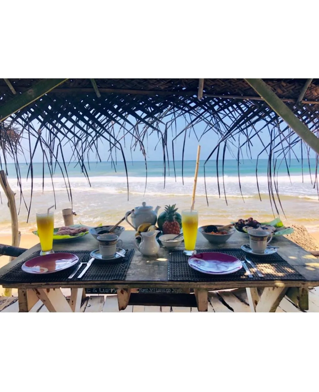 Asian breakfast in Amaranthe Beach Cabanas