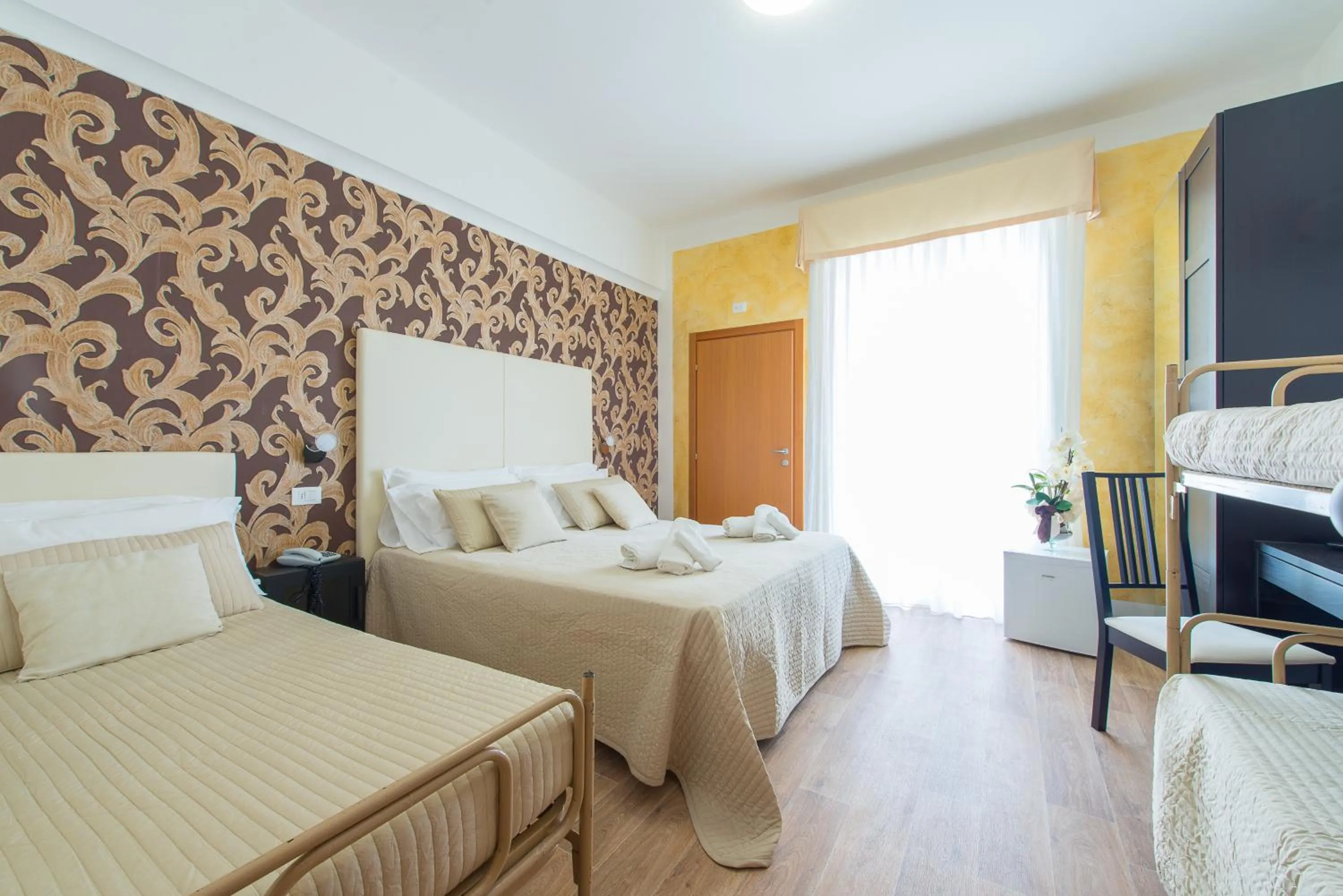 Decorative detail, Bed in Hotel Galassia