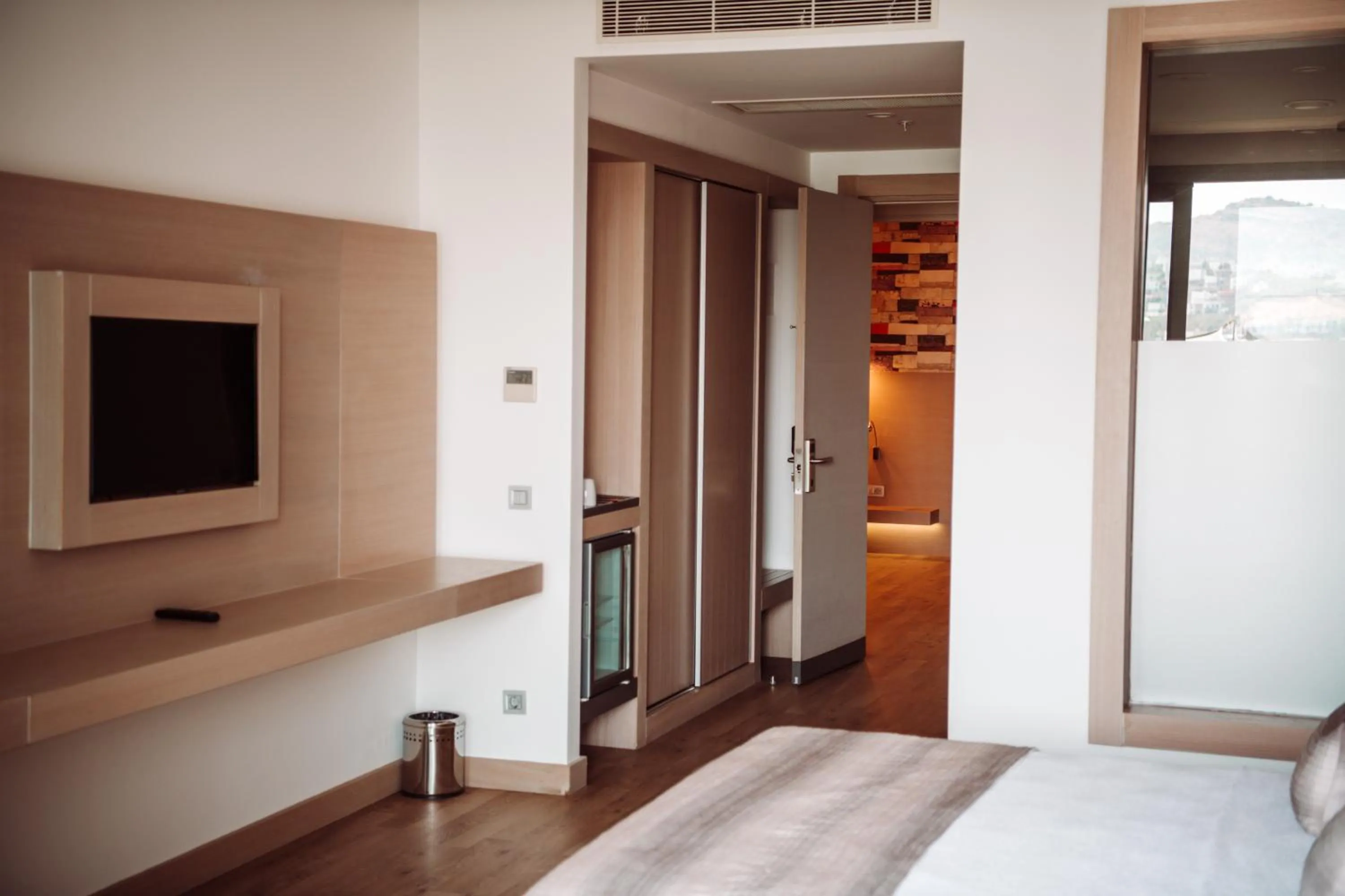 View (from property/room), Bed in Costa Farilya Special Class Hotel Bodrum