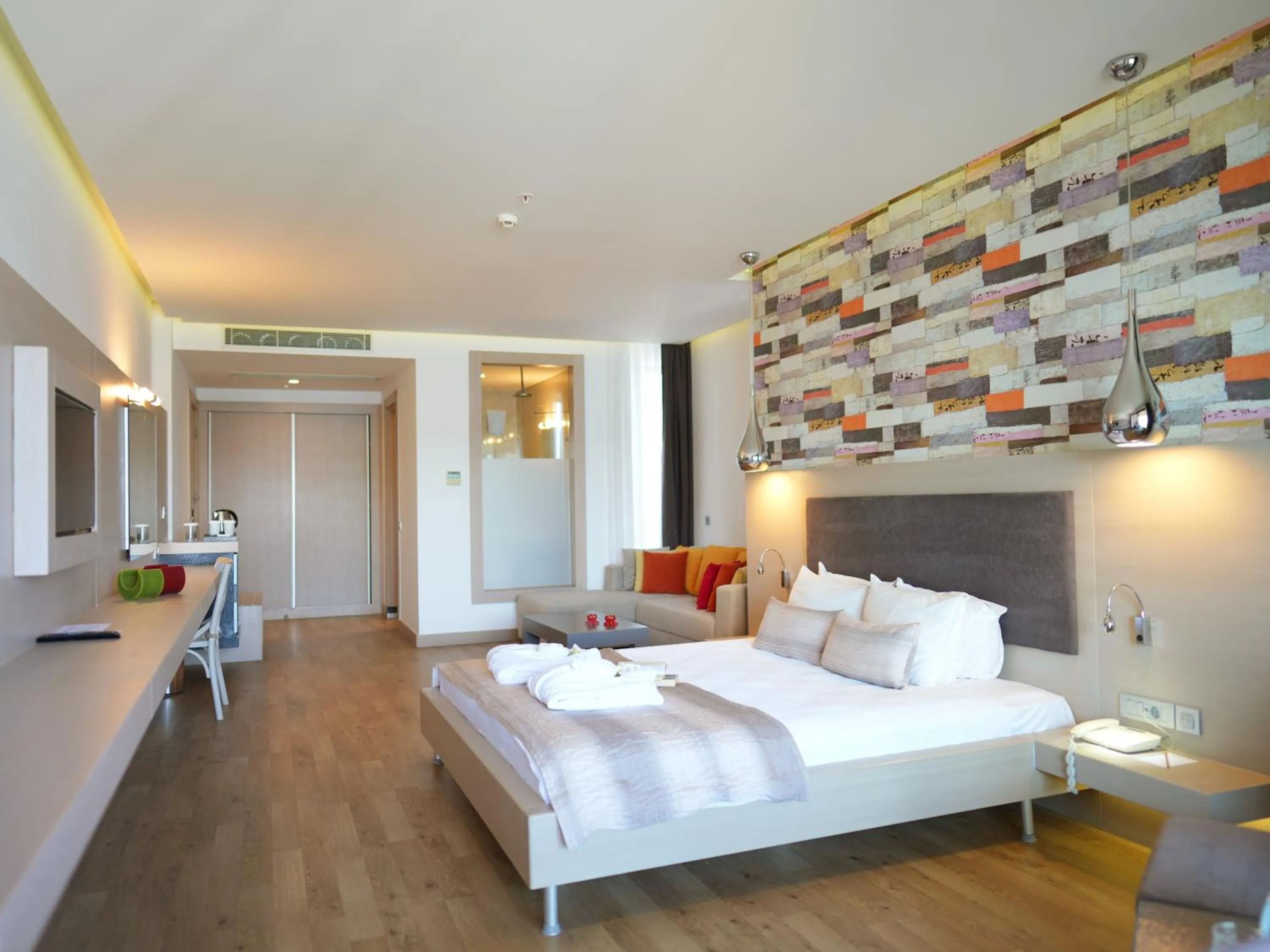 Bedroom, Bed in Costa Farilya Special Class Hotel Bodrum