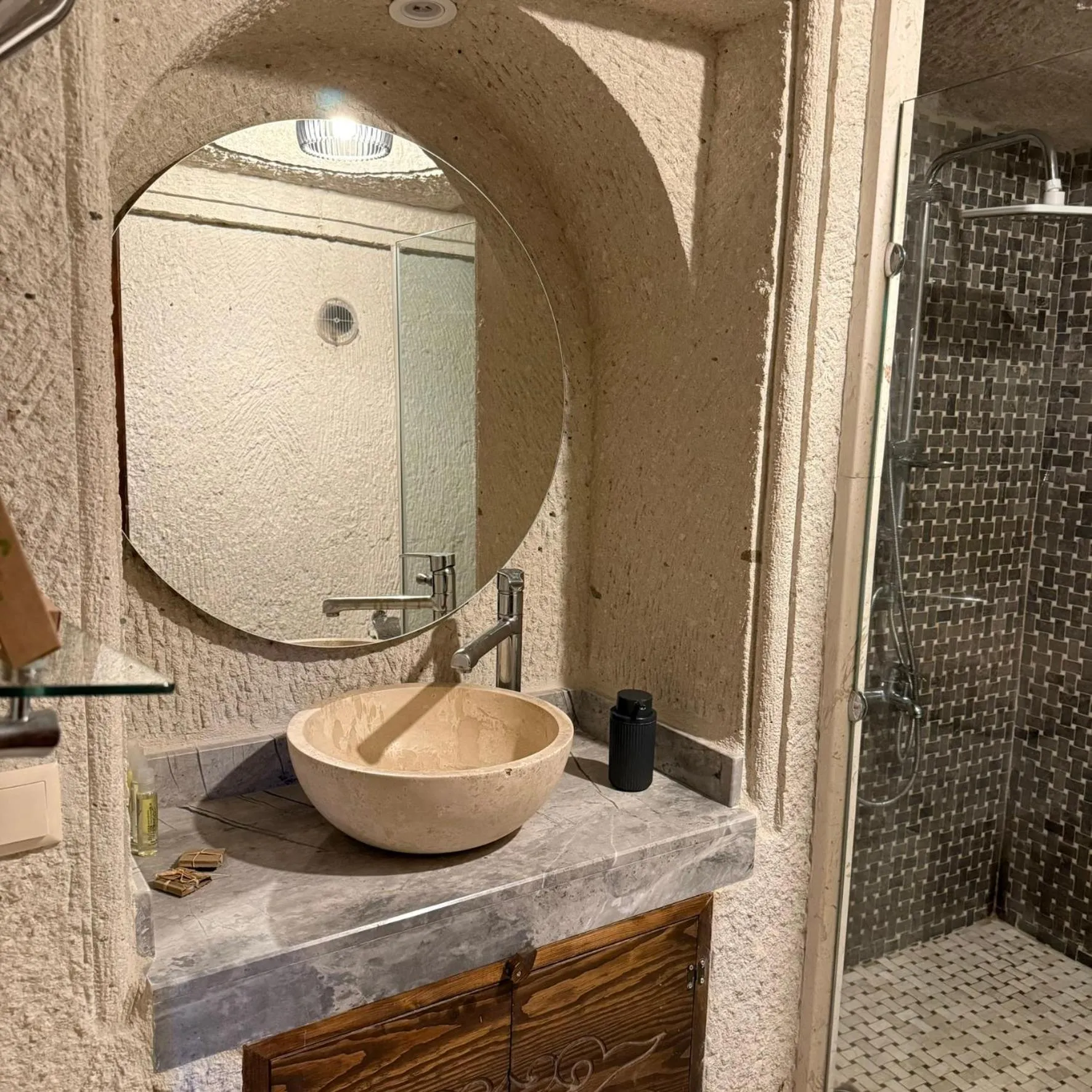 Bathroom in Local Cave House