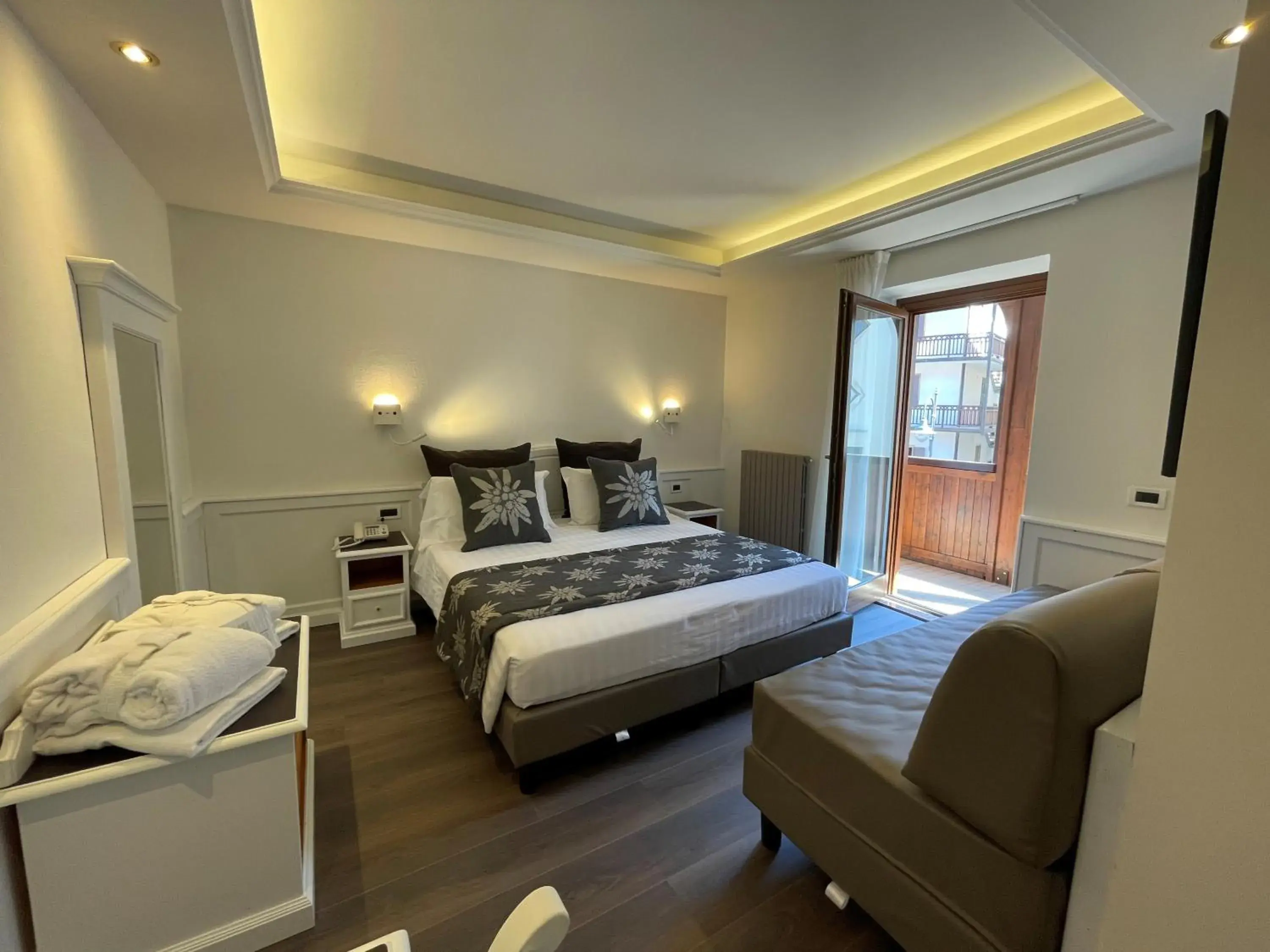 Bed in Hotel Isolabella Wellness Bed in Hotel Isolabella Wellness