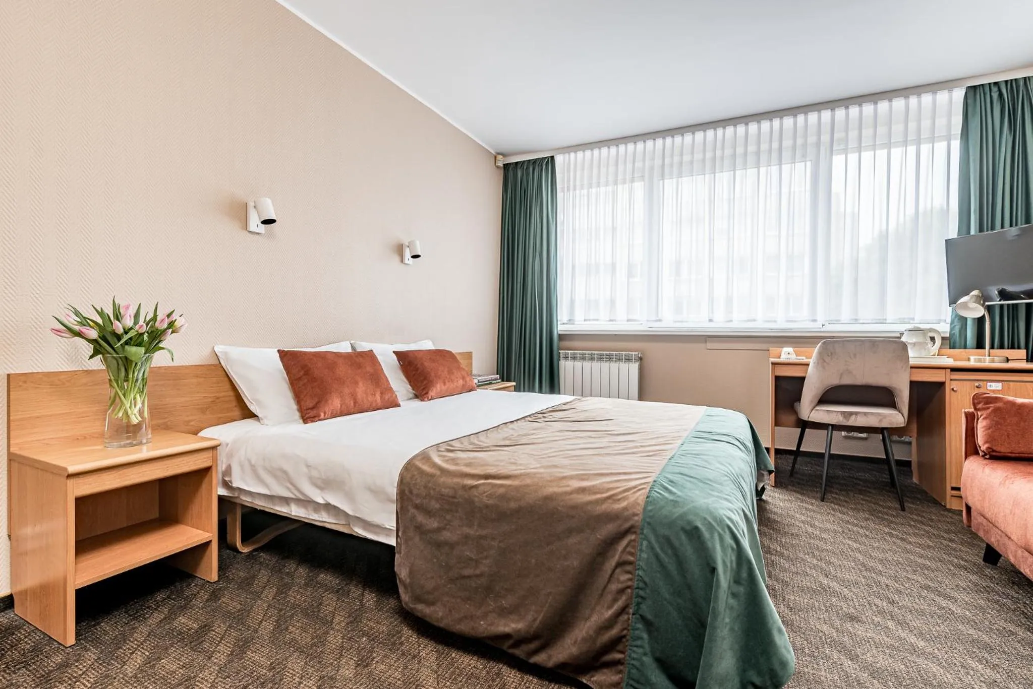 Bed in Hotel Zemaites