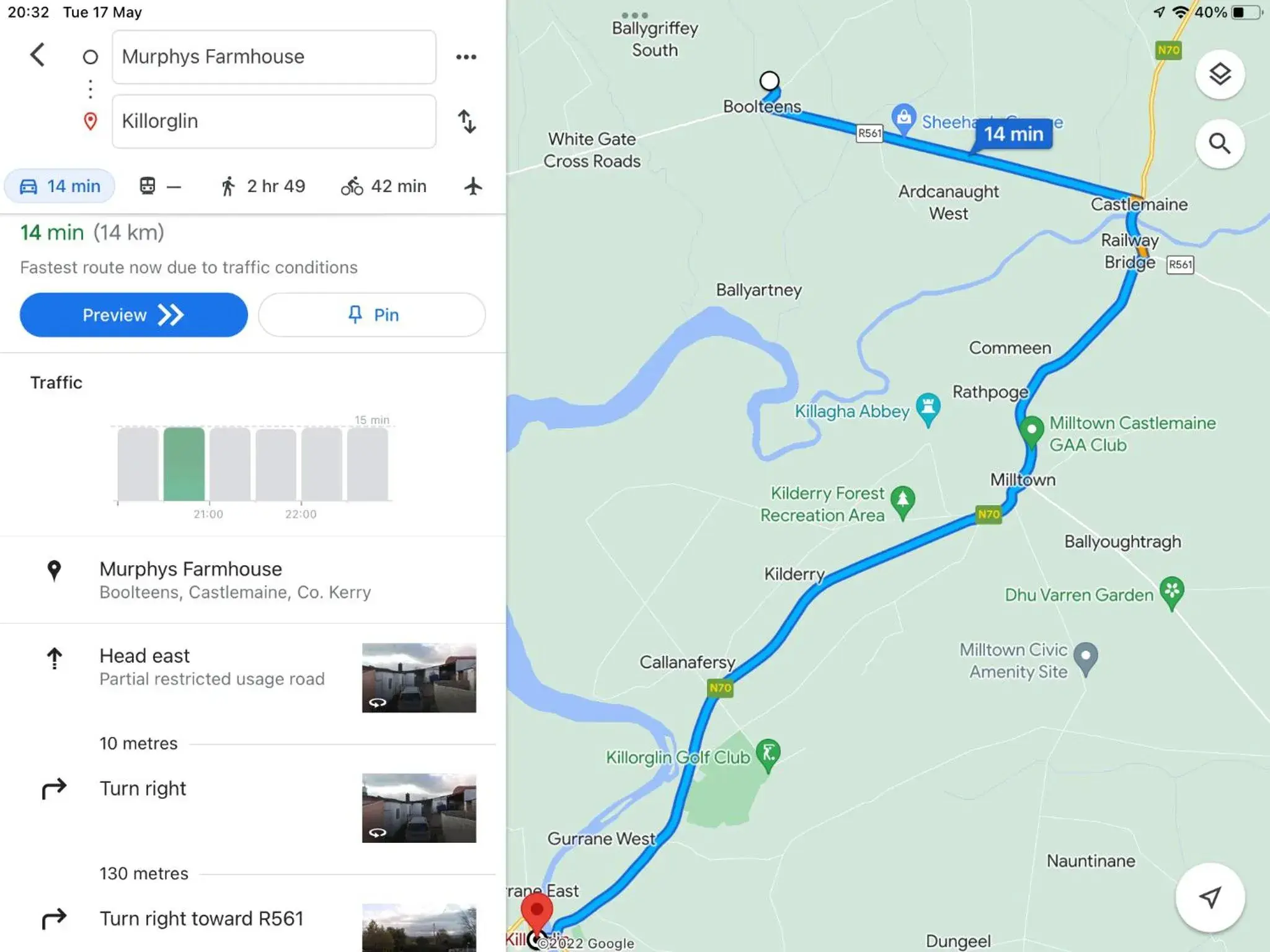 Landmark view in Murphys Farmhouse B&B Landmark view in Murphys Farmhouse B&B