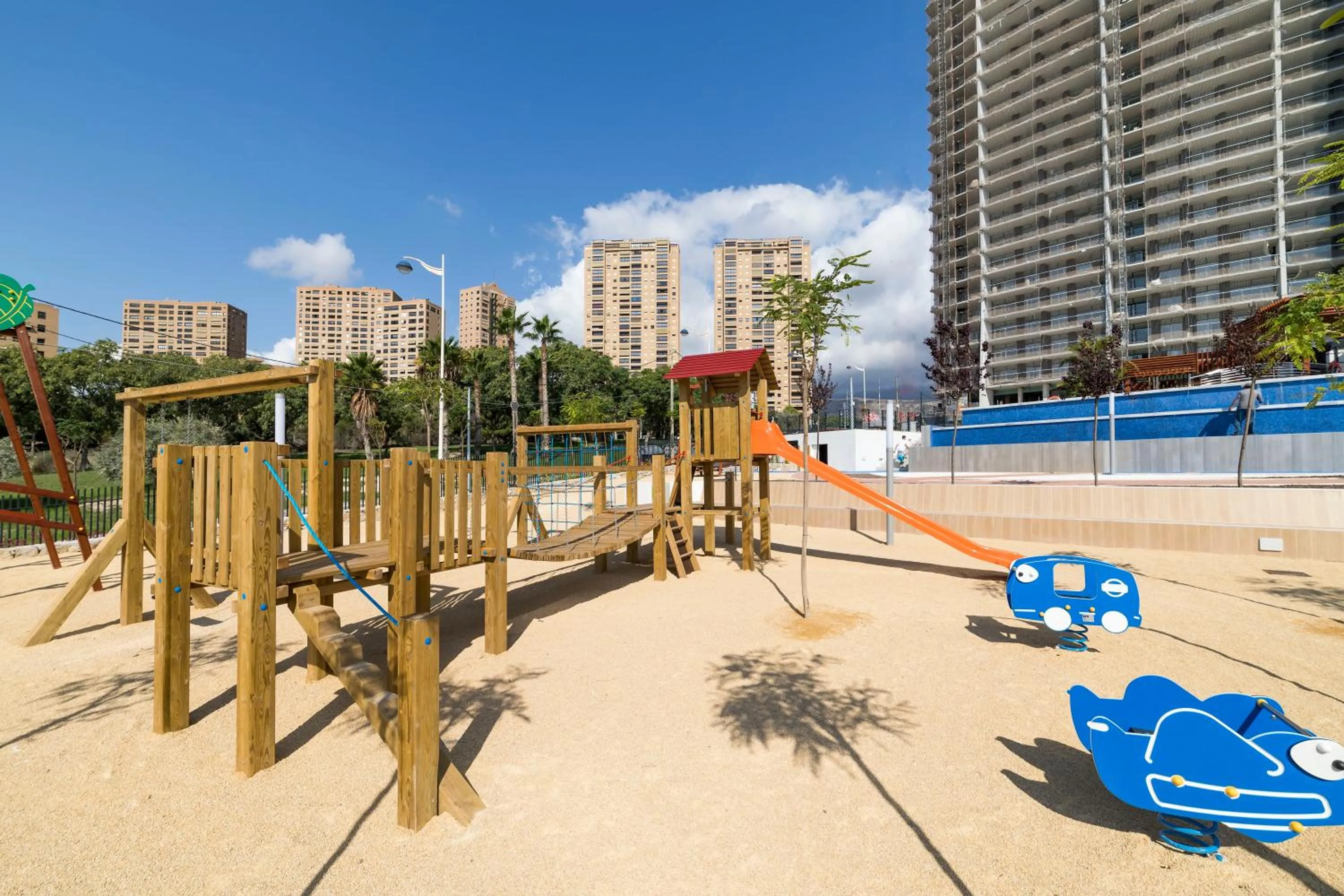 Children play ground in Sunset Drive Benidorm by Mar Holidays