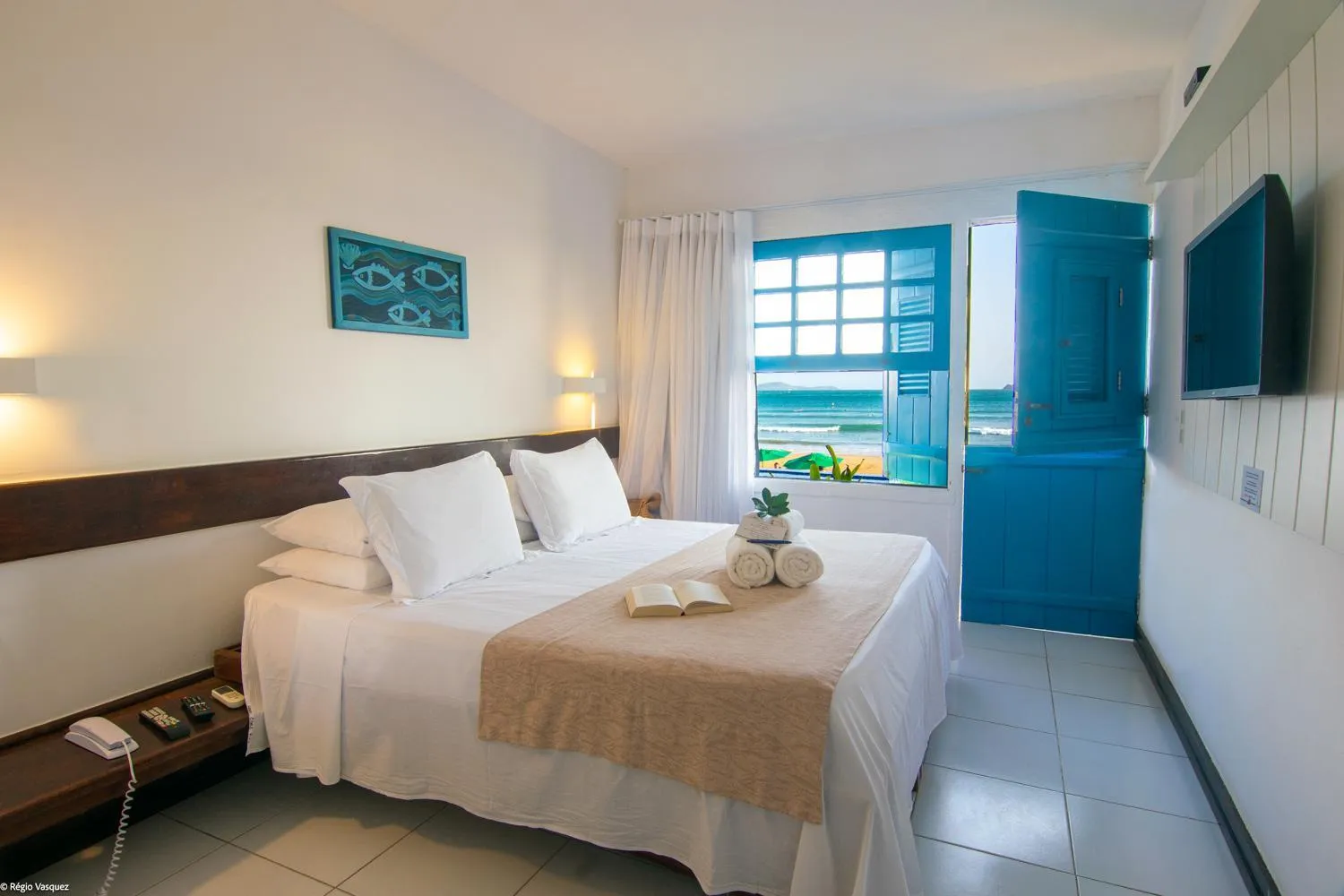 Bed in Chez Pitu Praia Hotel