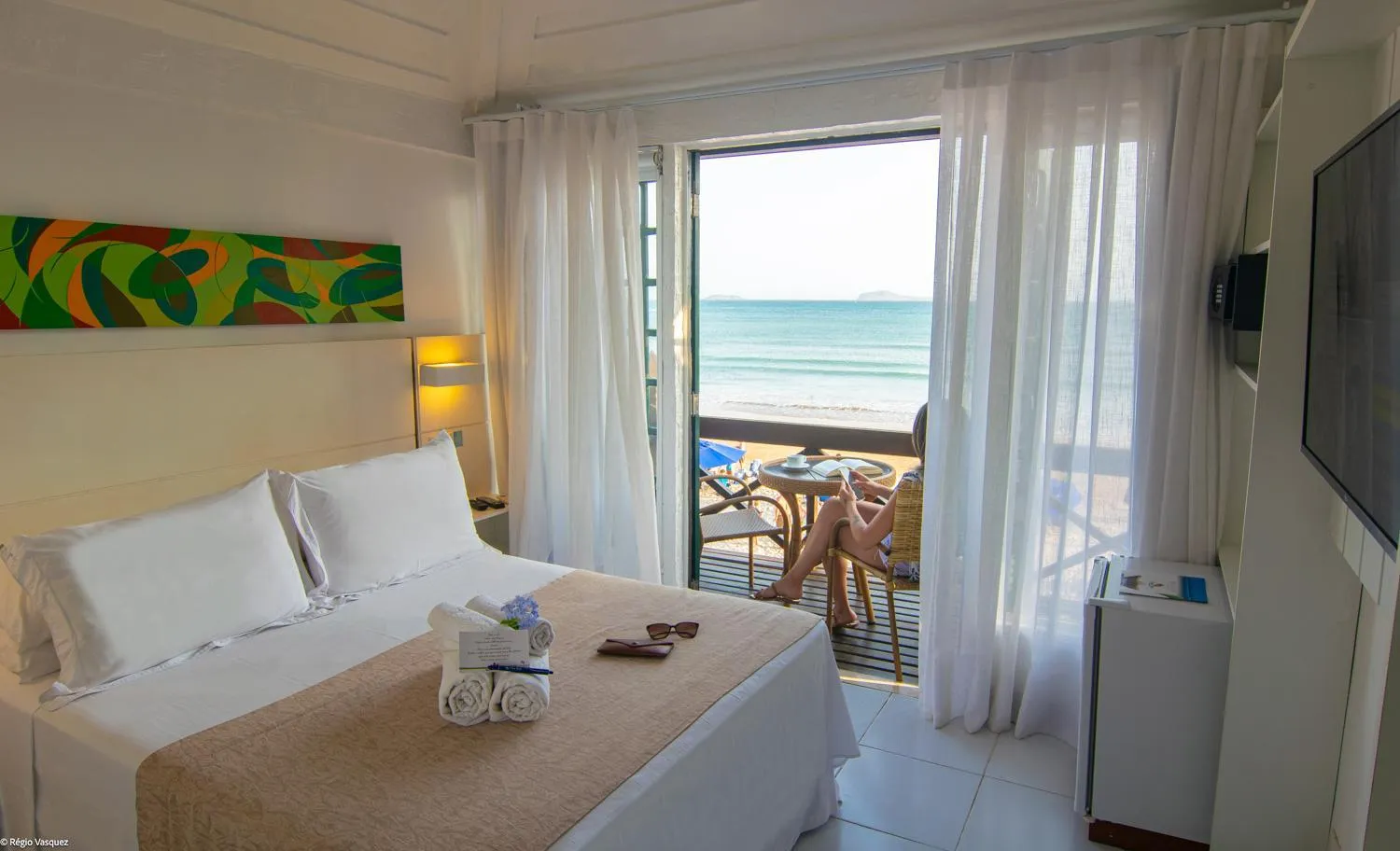 Balcony/Terrace, Bed in Chez Pitu Praia Hotel