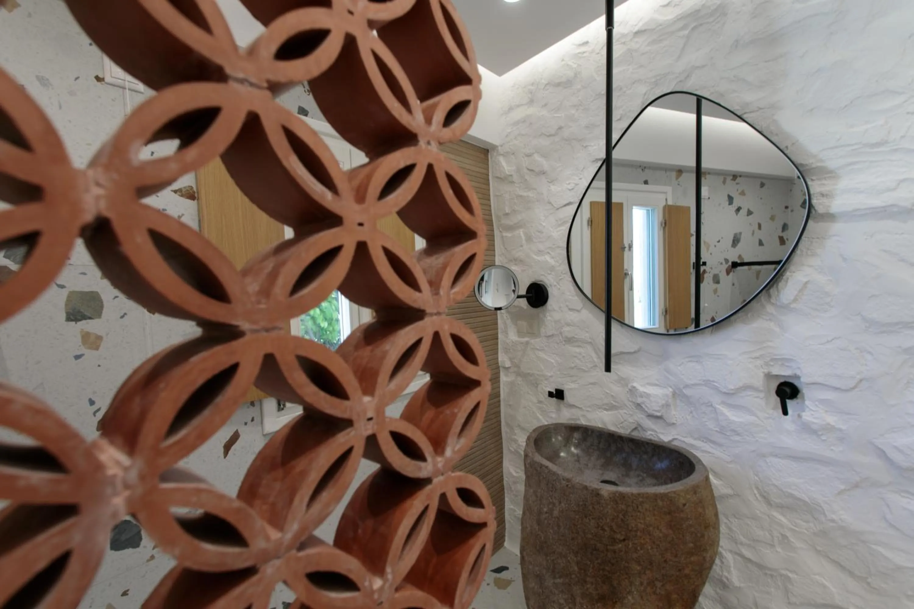 Decorative detail in Alkyoni Beach Hotel